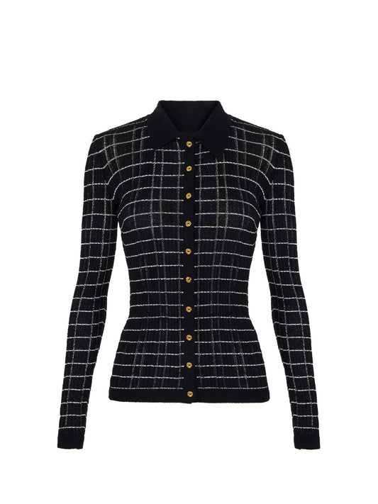 Striped cotton thread top