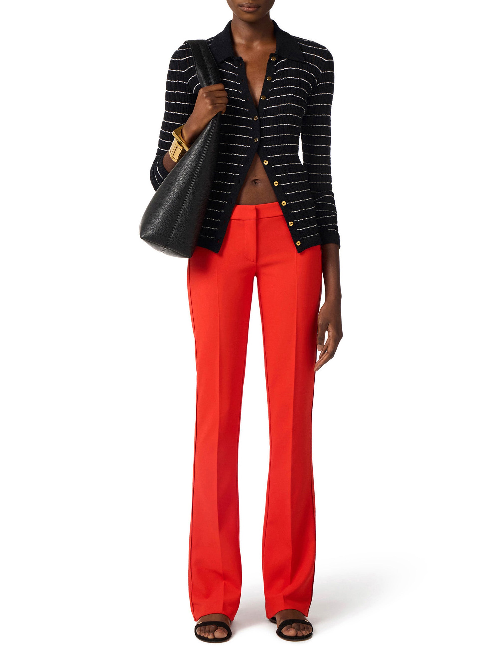 Striped cotton thread top