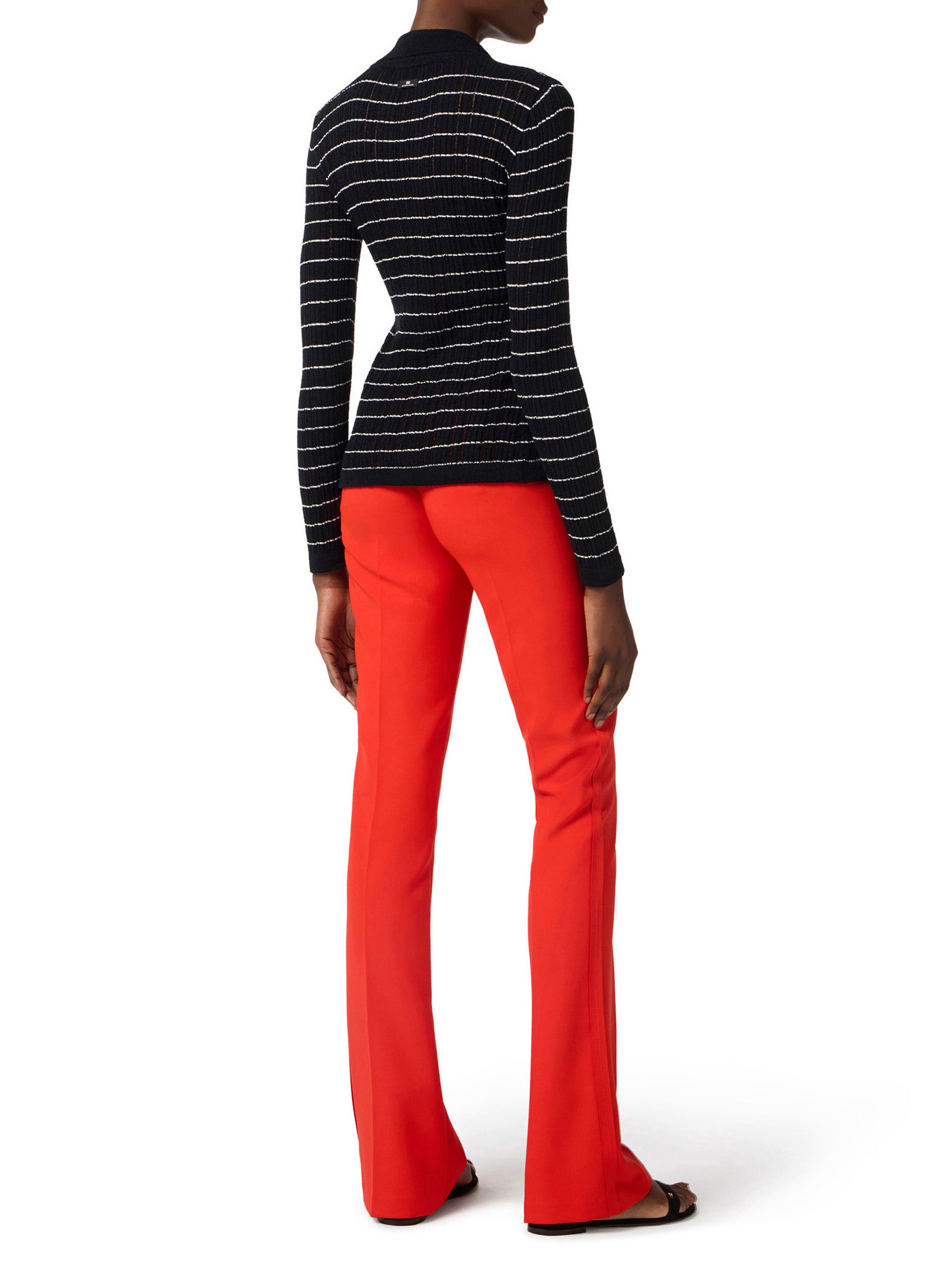 Striped cotton thread top