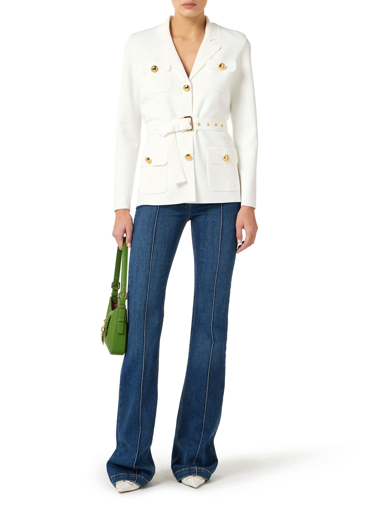 Full Milano stitch knit jacket