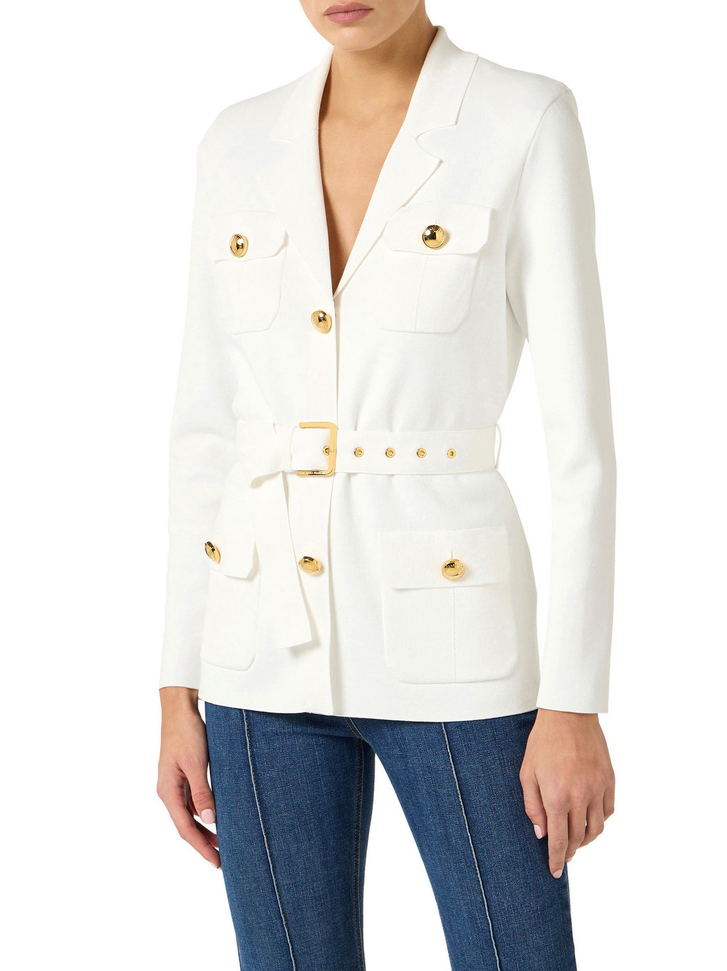Full Milano stitch knit jacket