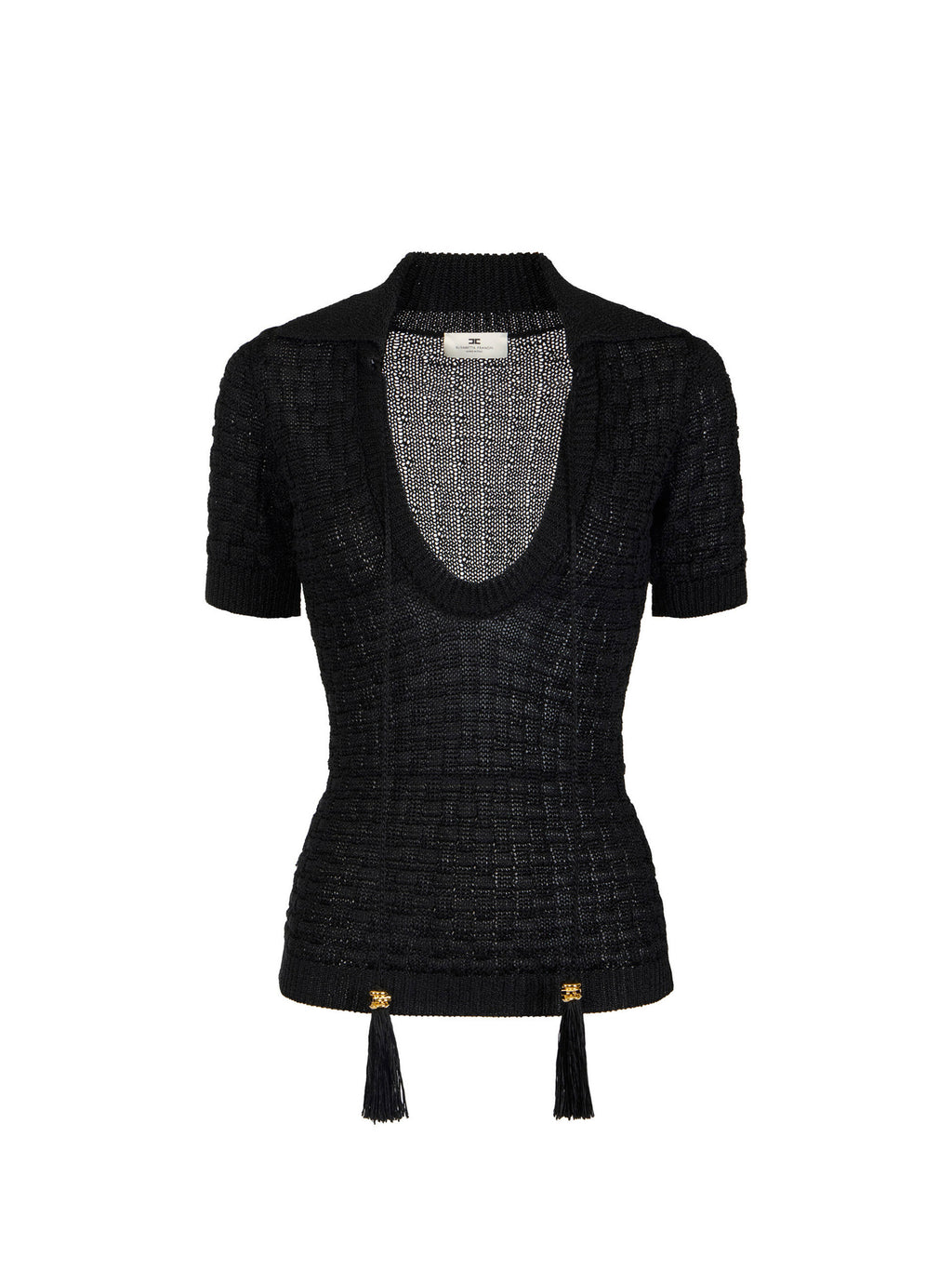 Knit top with tassels