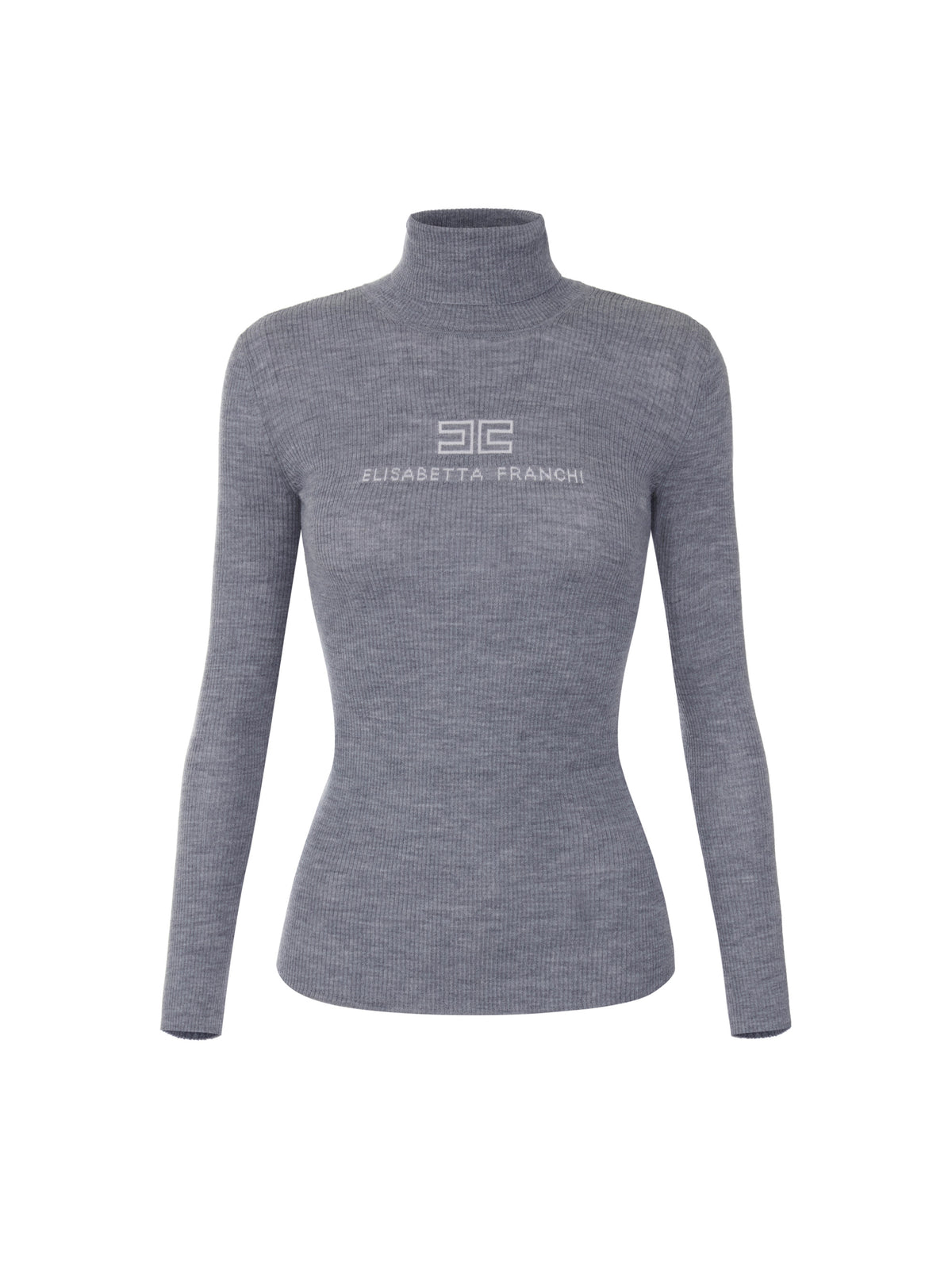 Ribbed knit turtleneck top