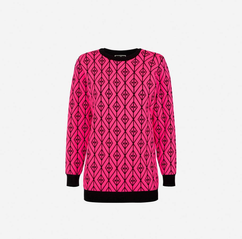 Embossed knit oversize pullover | LAST PIECE: 38/40