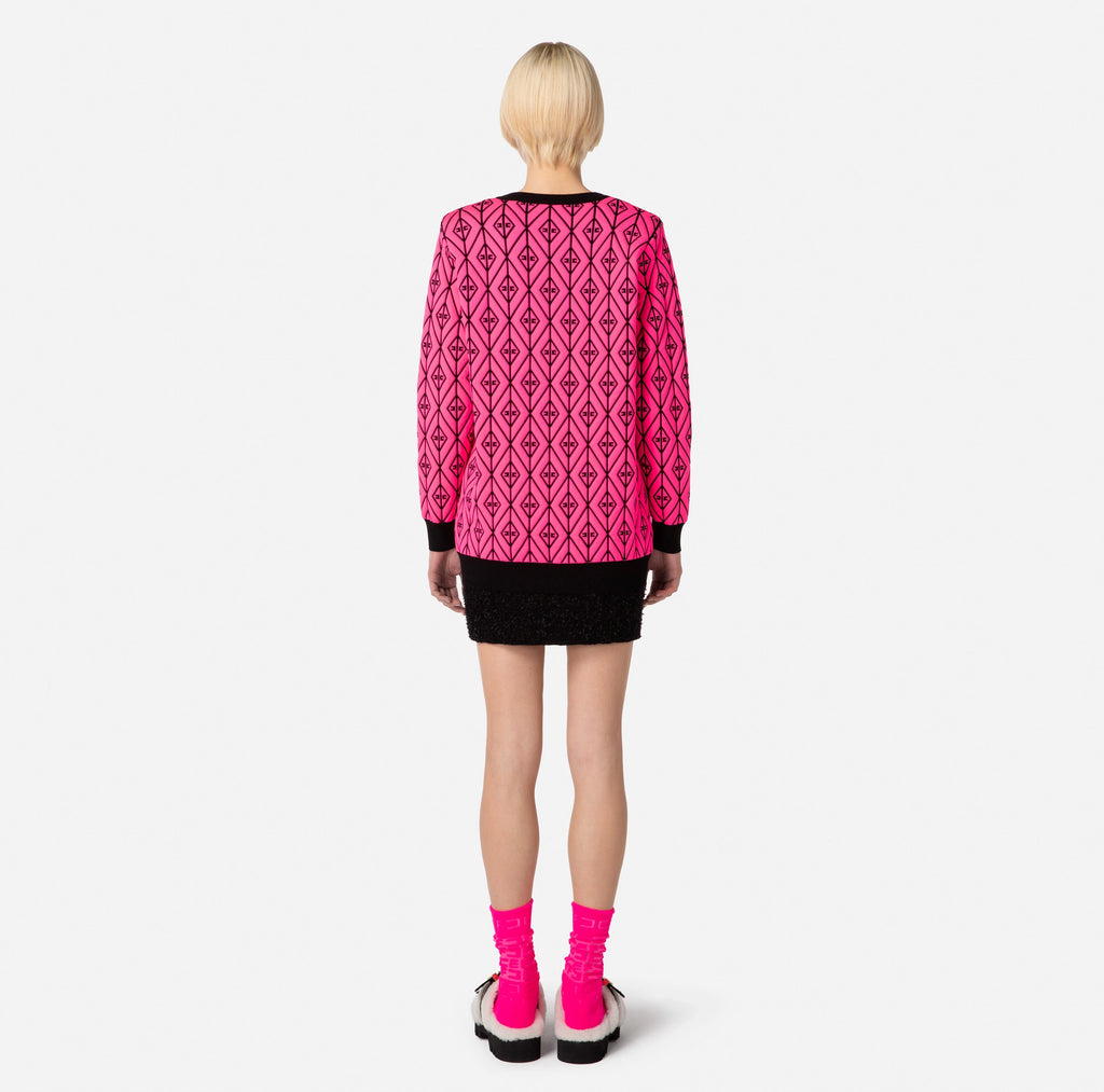 Embossed knit oversize pullover | LAST PIECE: 38/40