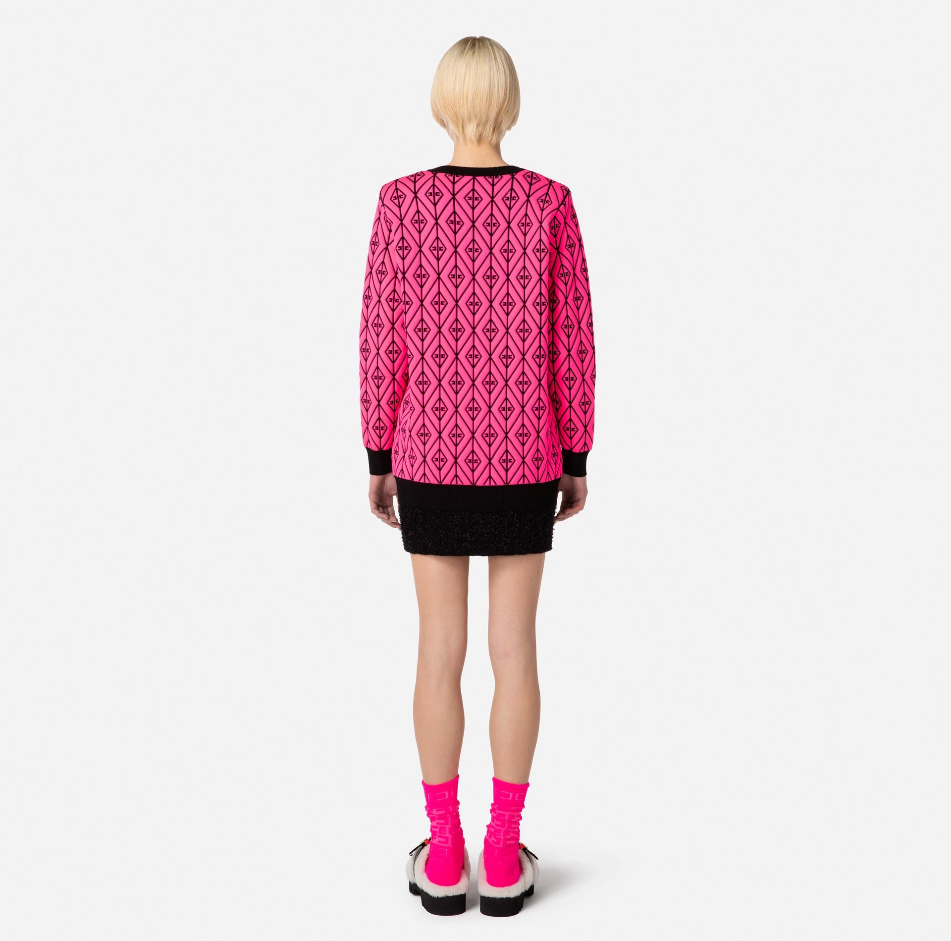 Embossed knit oversize pullover | LAST PIECE: 38/40