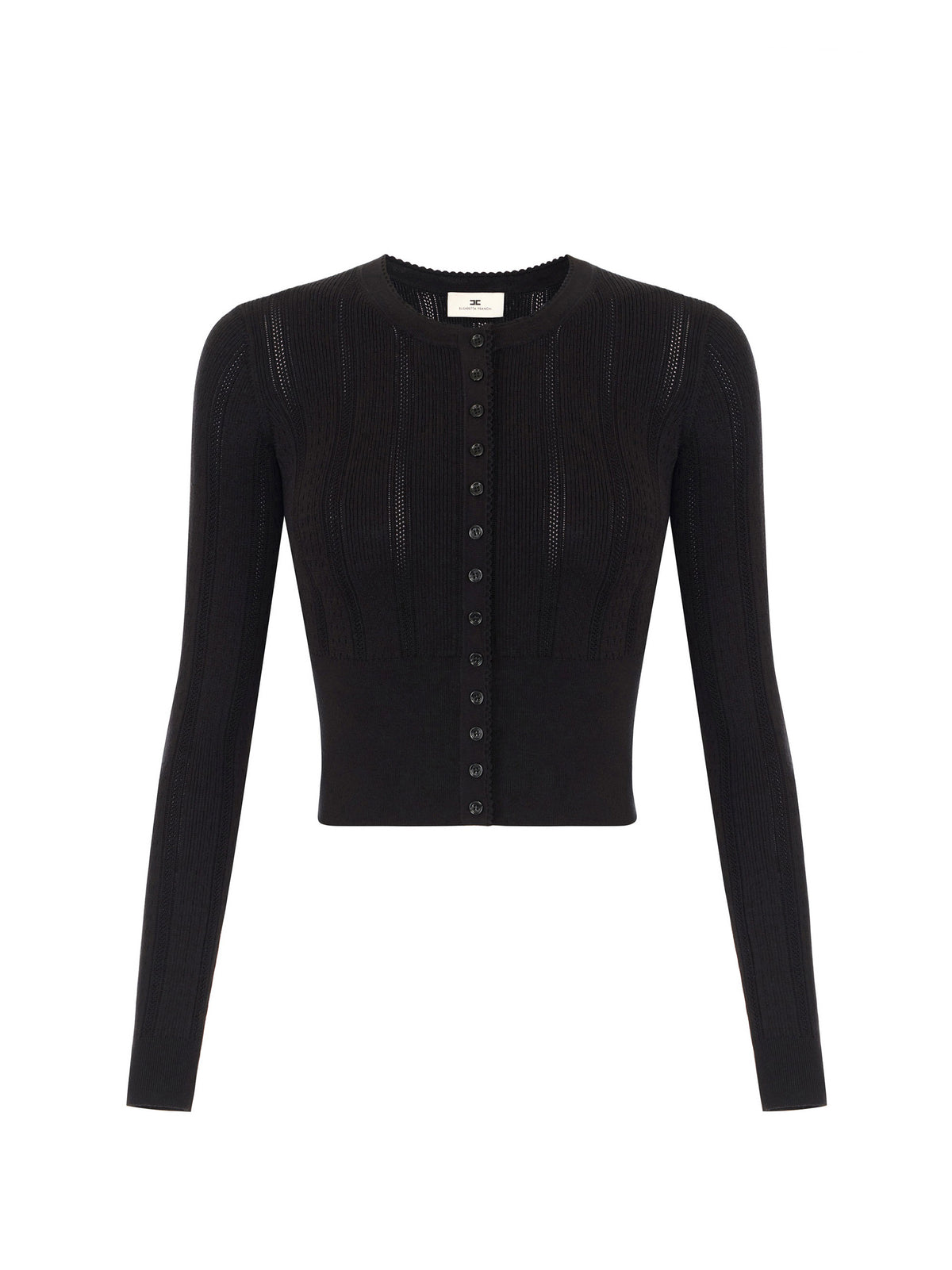 Knit openwork cardigan