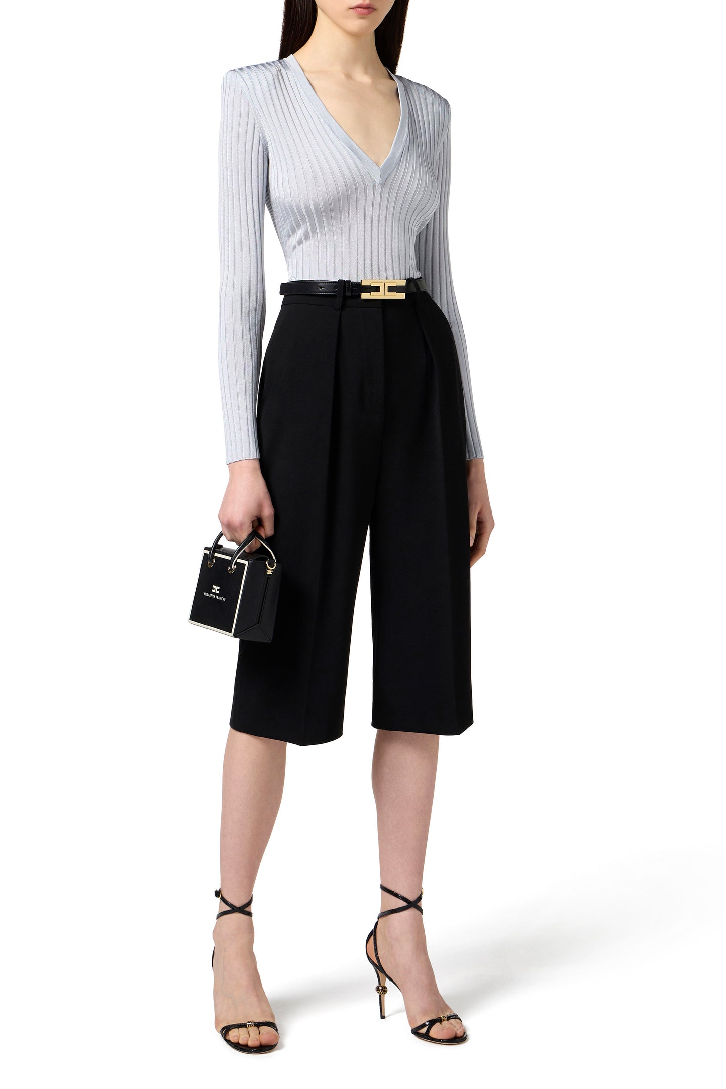 Viscose top with logo details