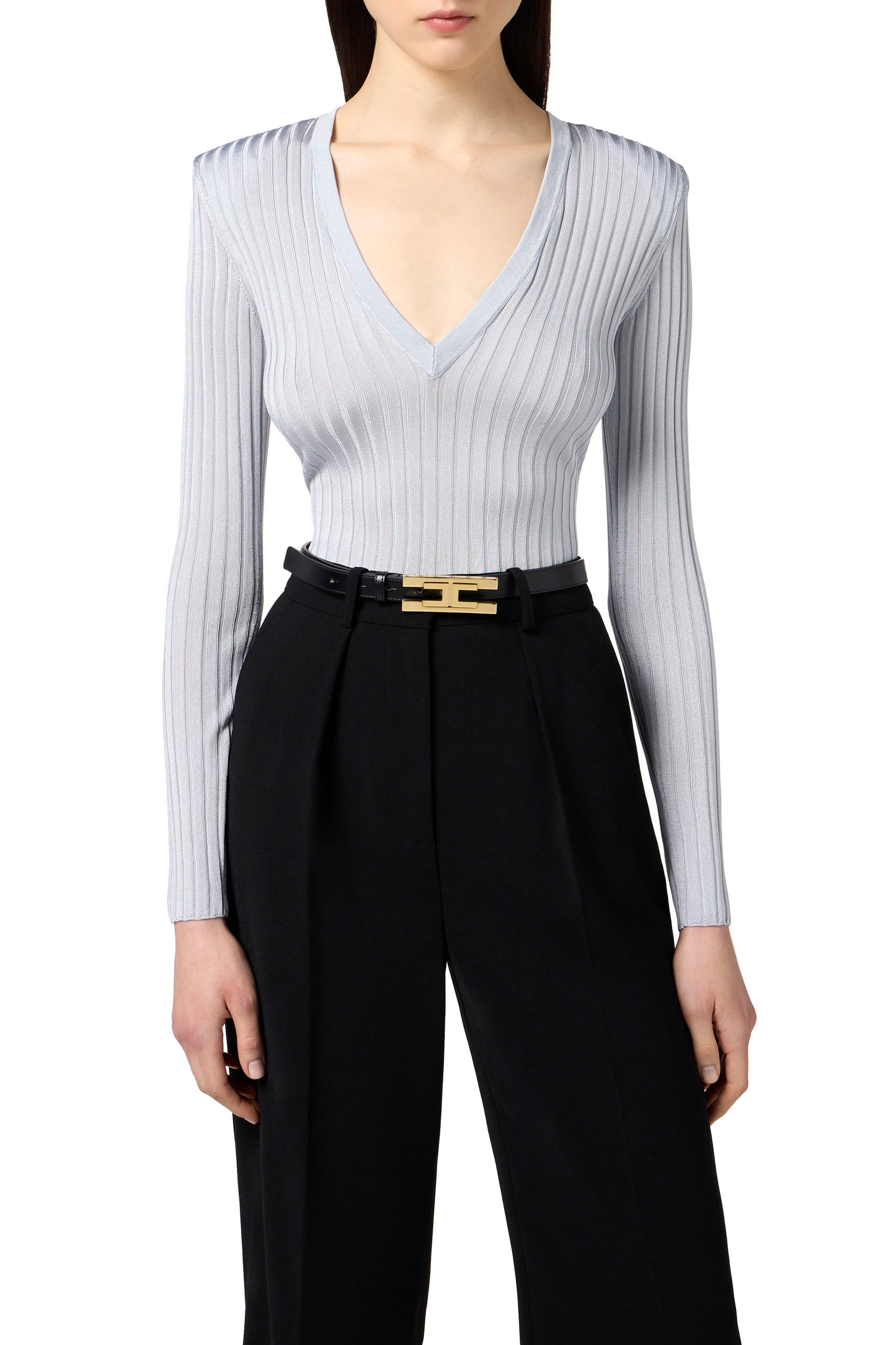 Viscose top with logo details