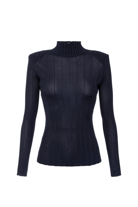 Viscose top with logo details