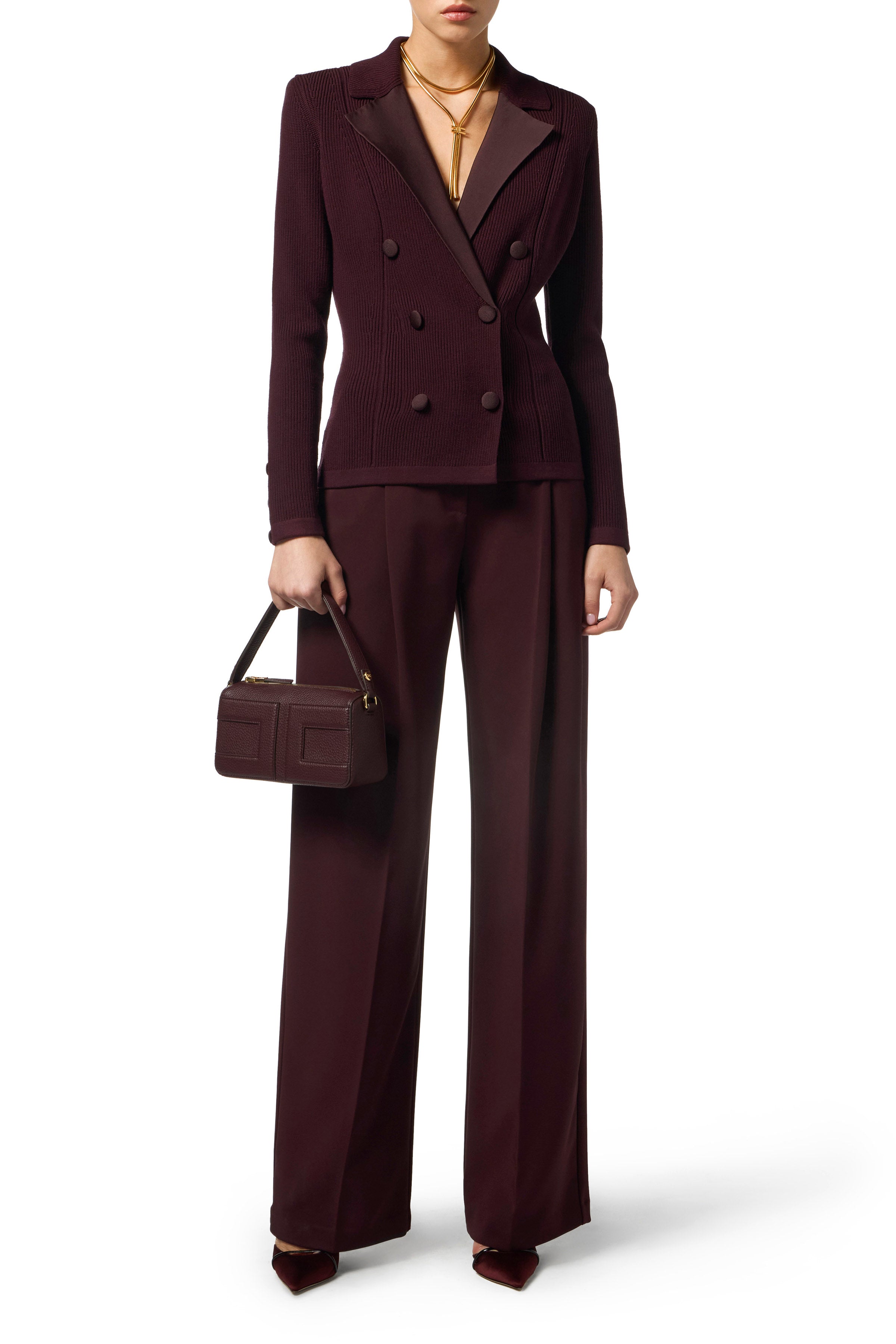 Knit jacket with shiny viscose details