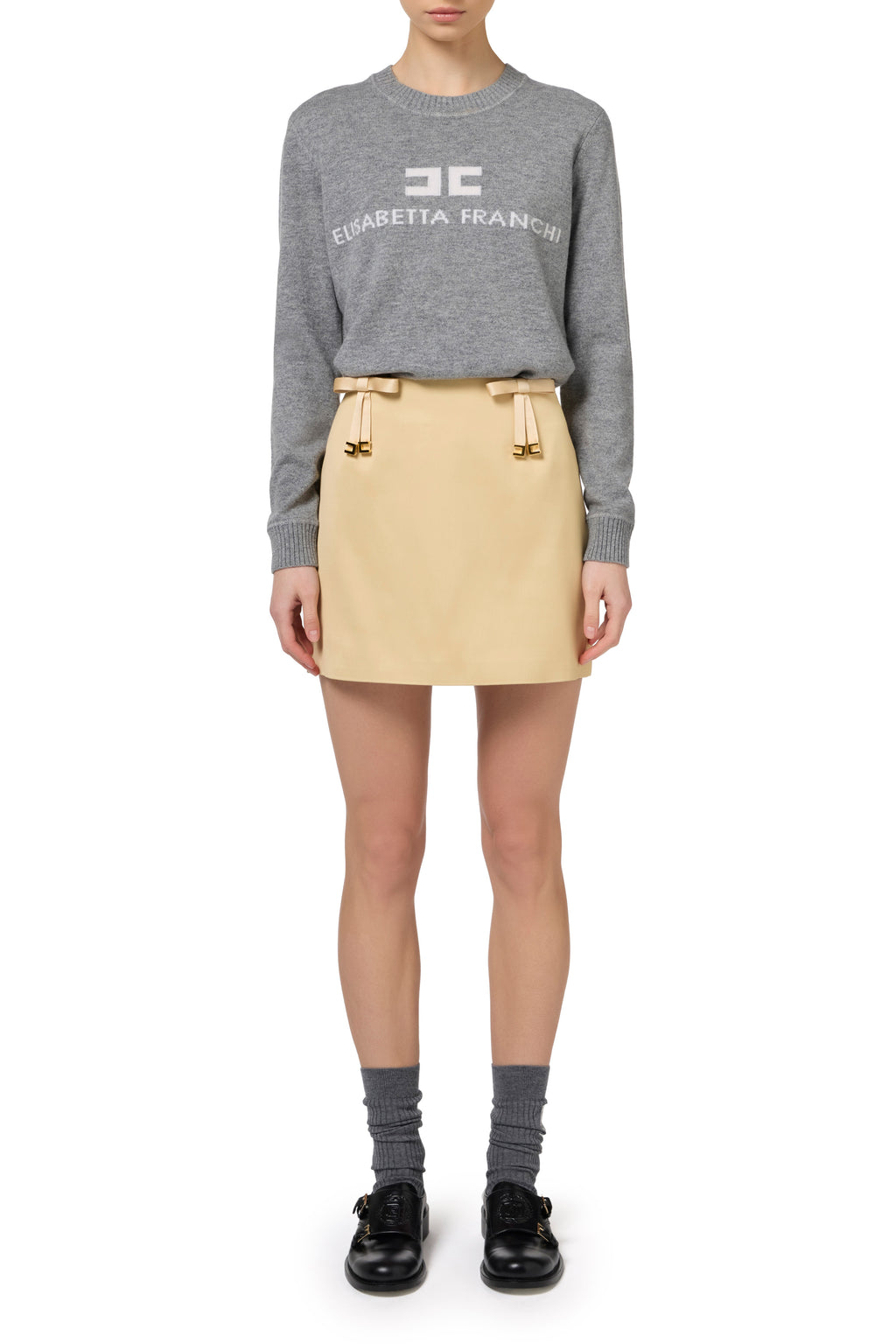 Cashmere blend pullover with logo | LAST PIECE: 42
