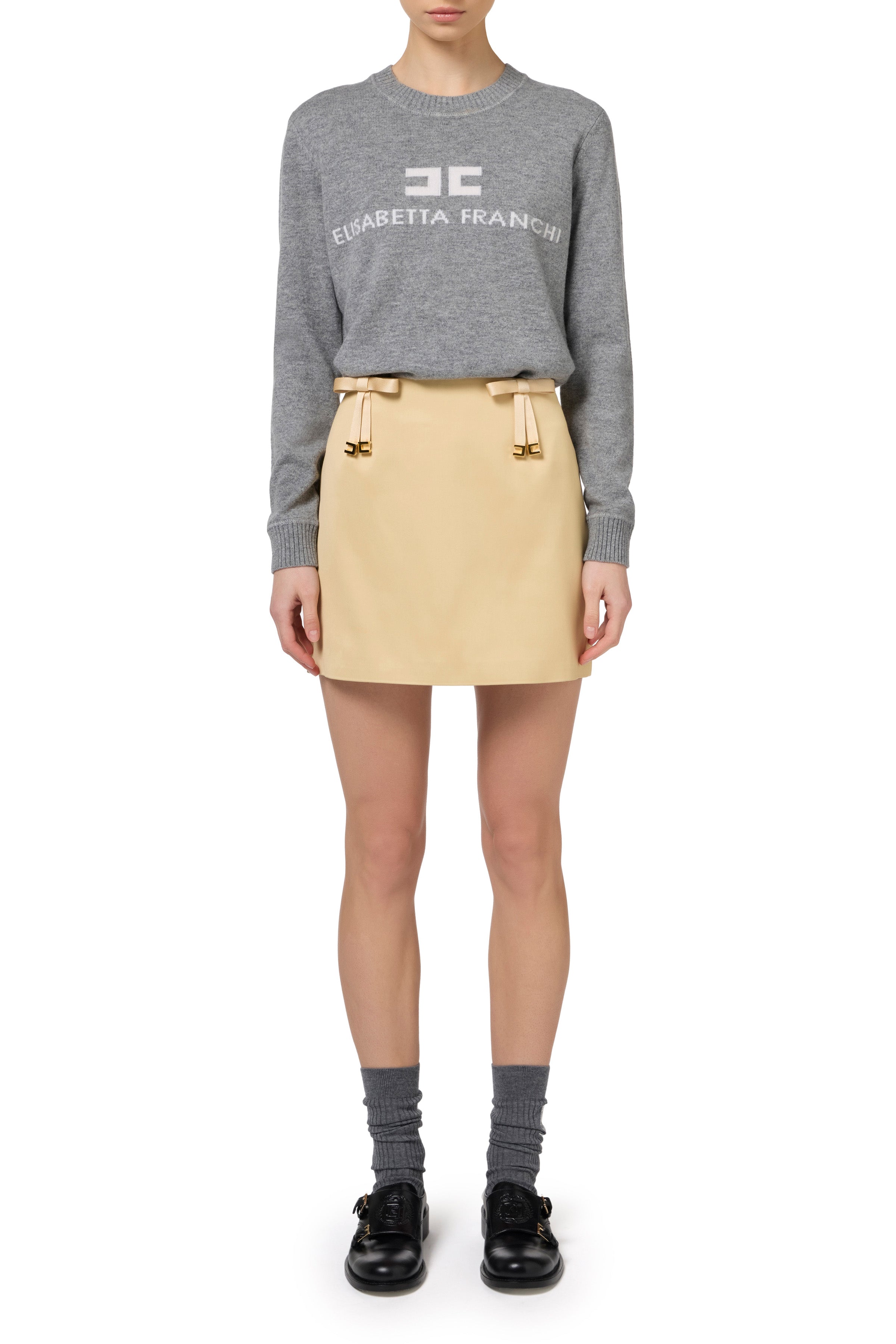 Cashmere blend pullover with logo | LAST PIECE: 42
