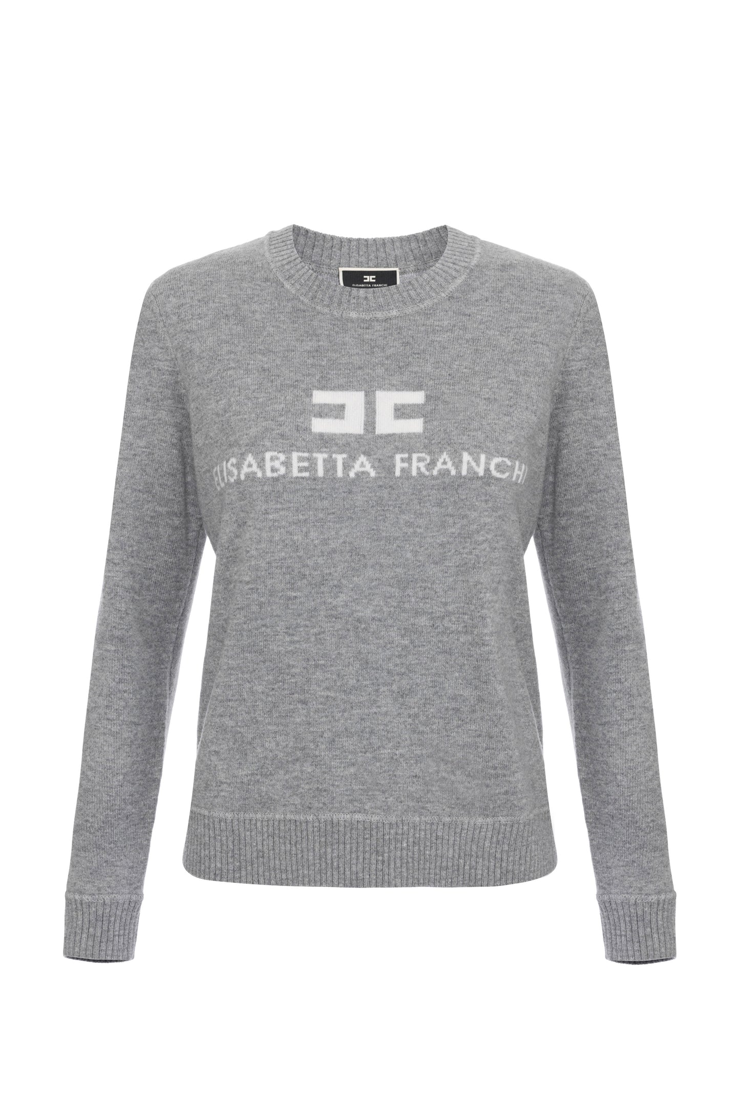 Cashmere blend pullover with logo