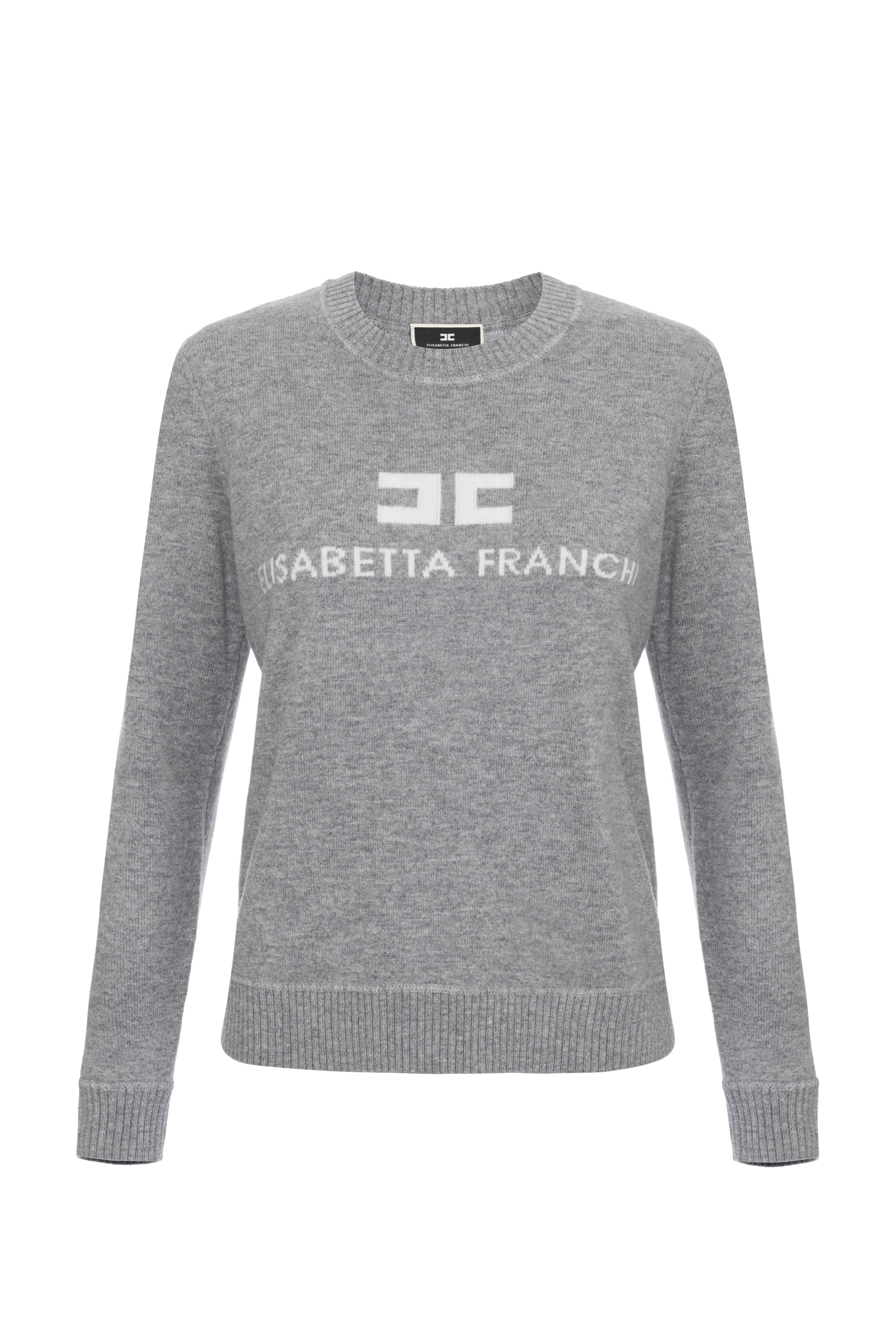 Cashmere blend pullover with logo | LAST PIECE: 42