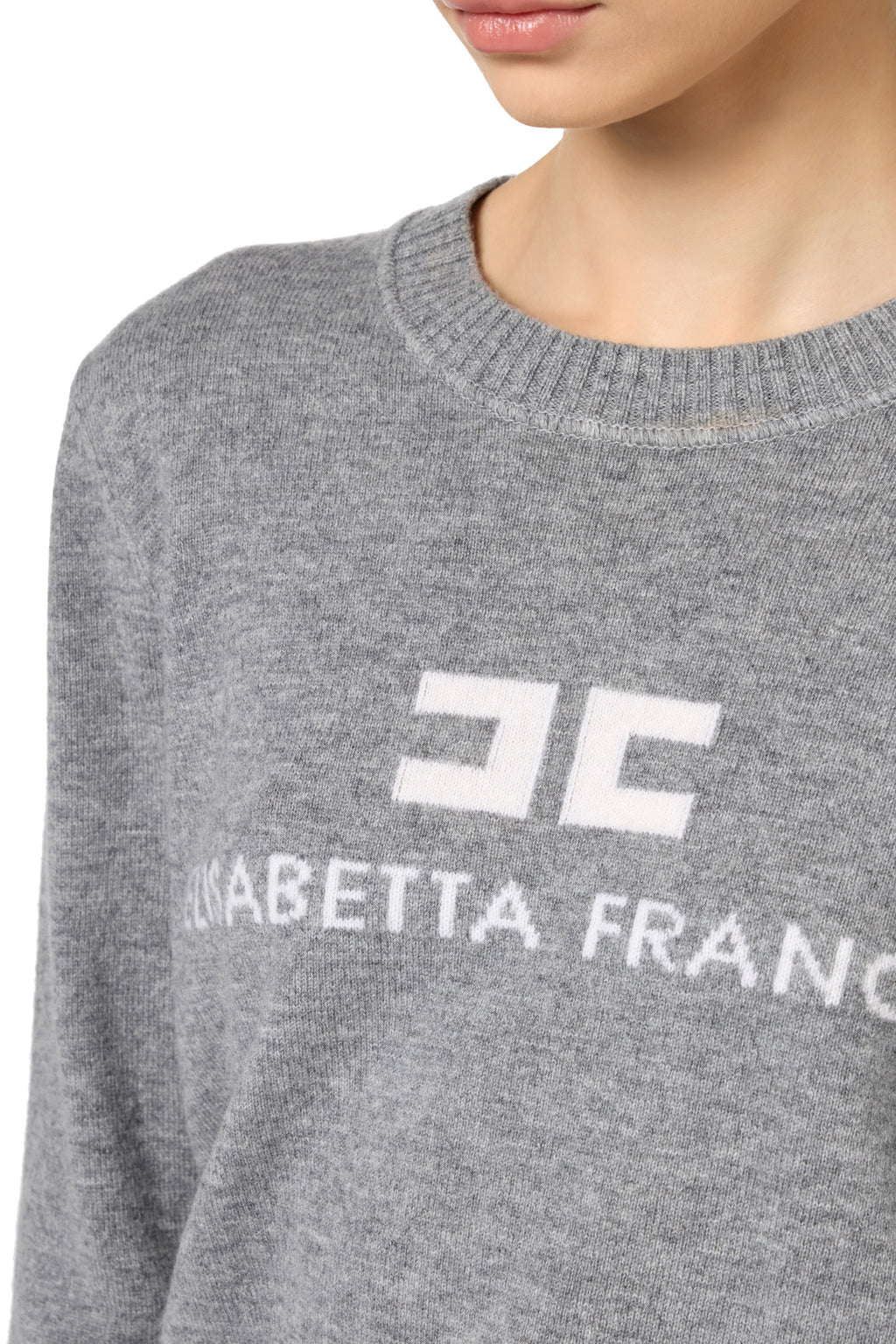 Cashmere blend pullover with logo | LAST PIECE: 42