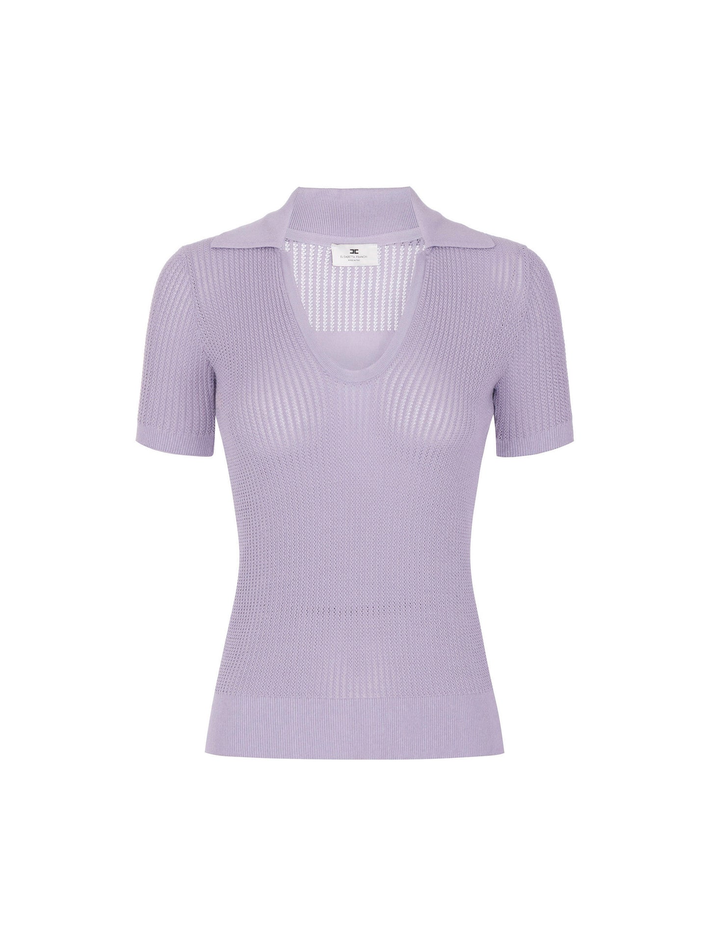 Knit polo shirt with printed logo