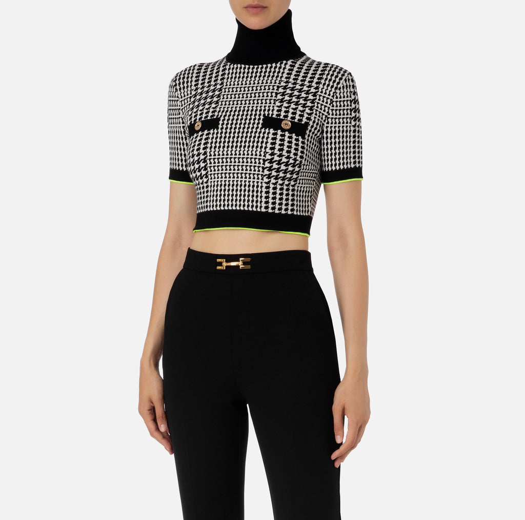 Pullover in Prince of Wales knit | LAST PIECE: 44