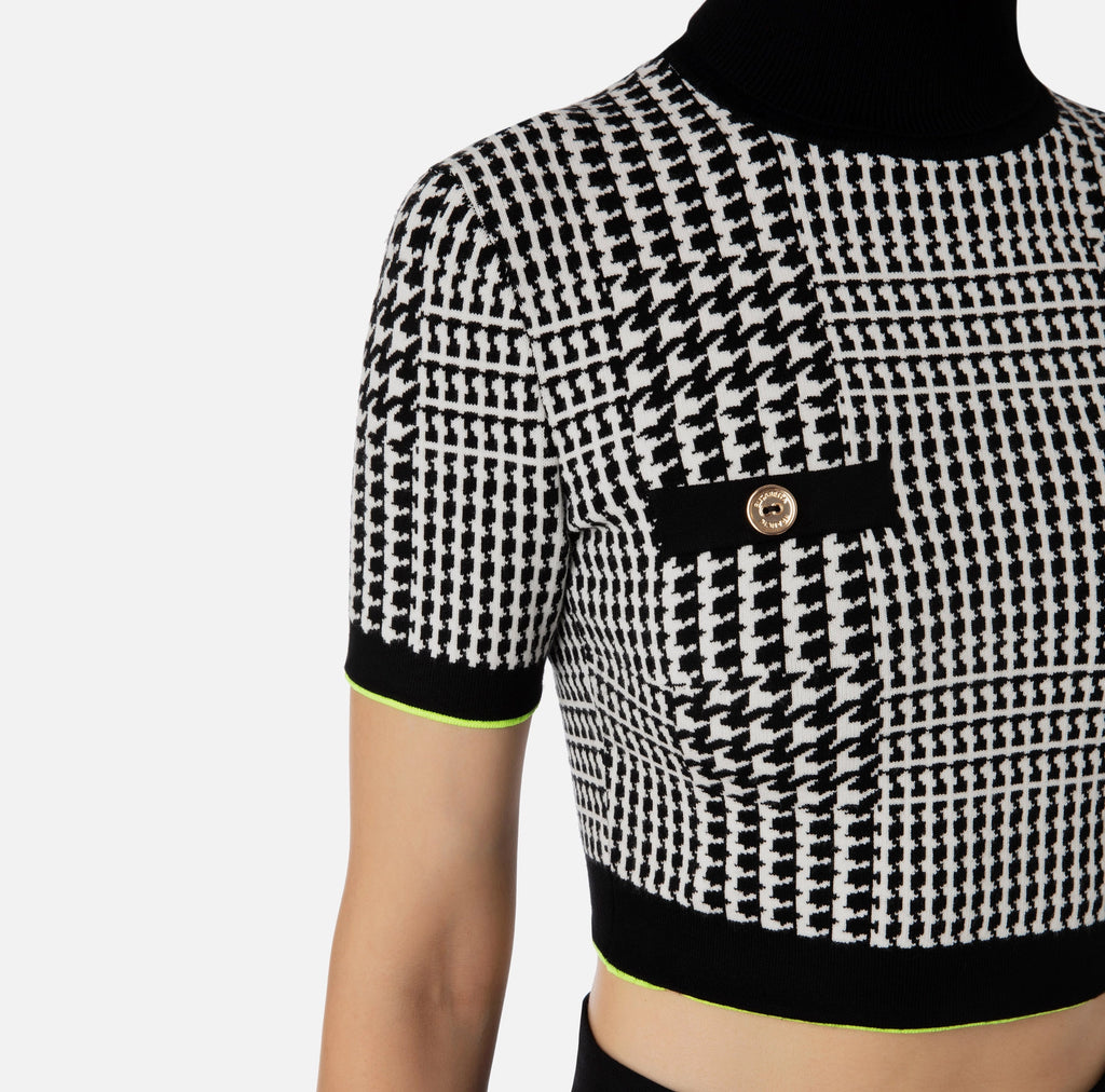 Pullover in Prince of Wales knit | LAST PIECE: 44