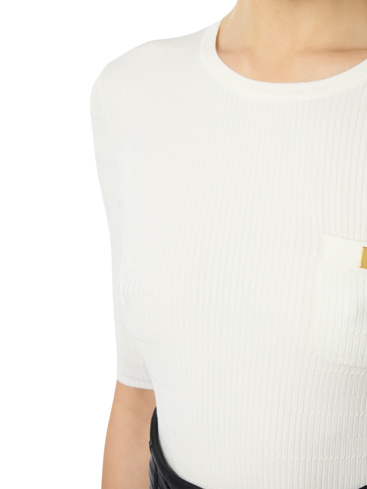 Micro-braided knit top