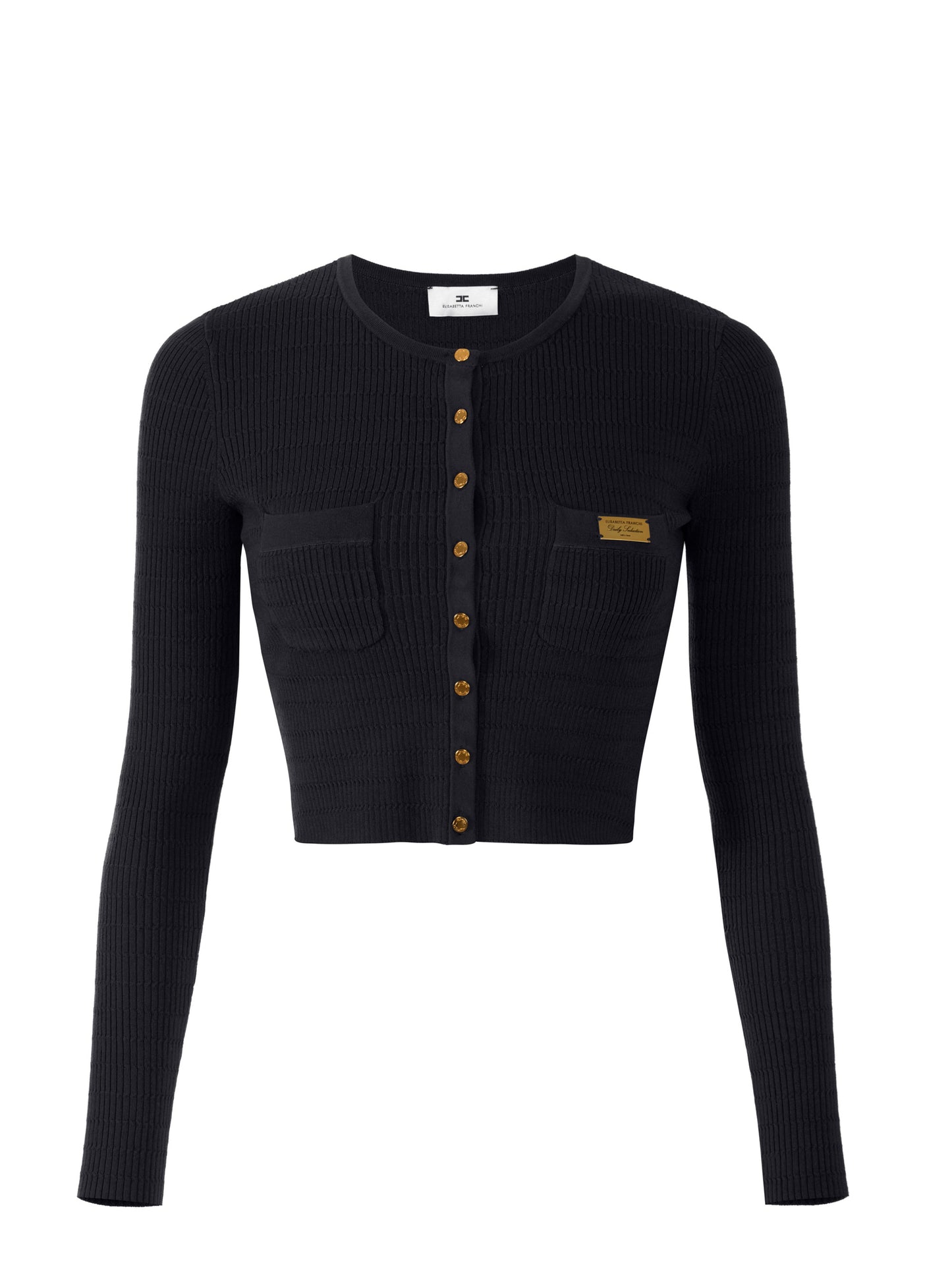 Micro-braided knit cardigan