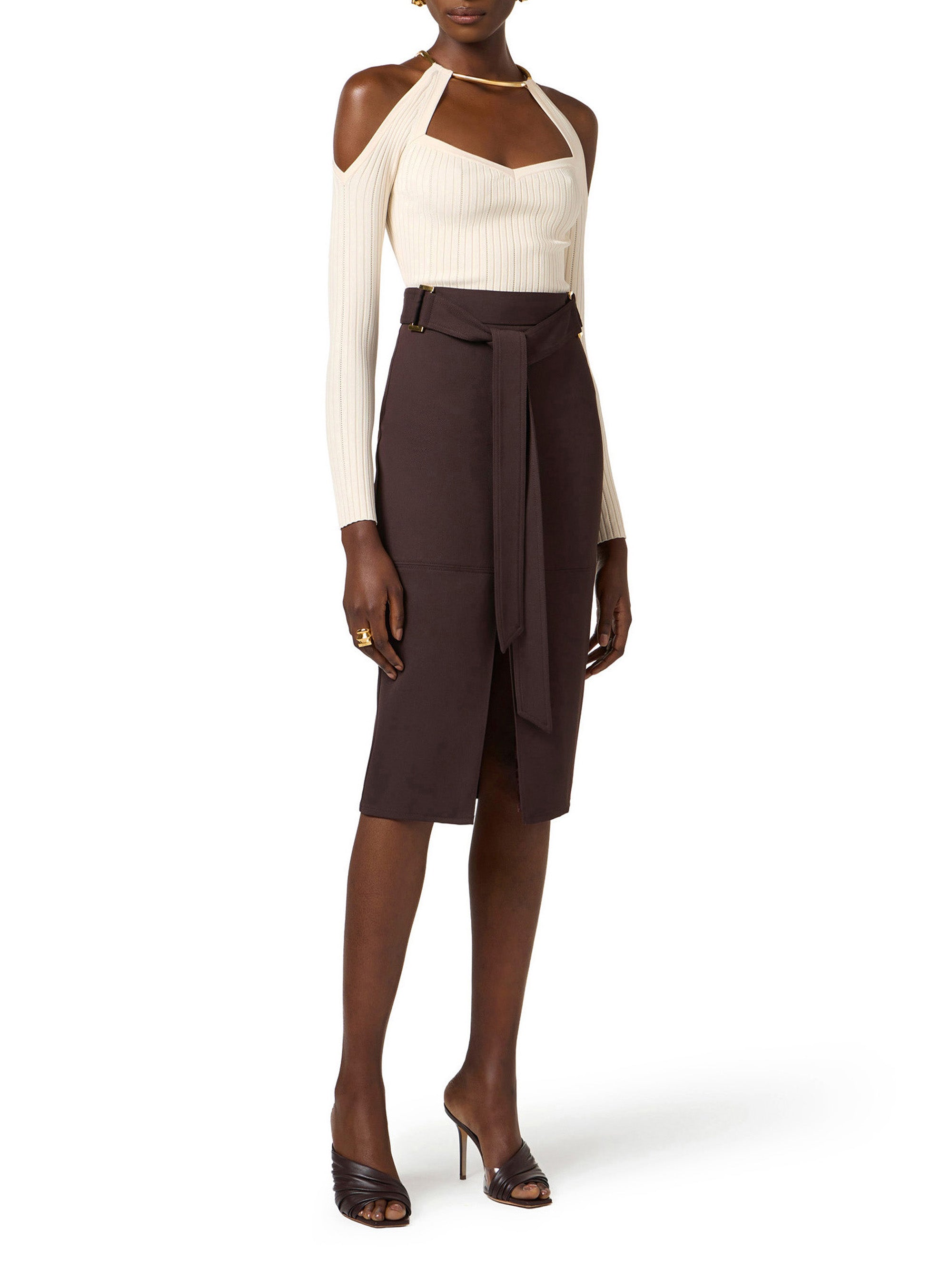 Knit top with jewel detail