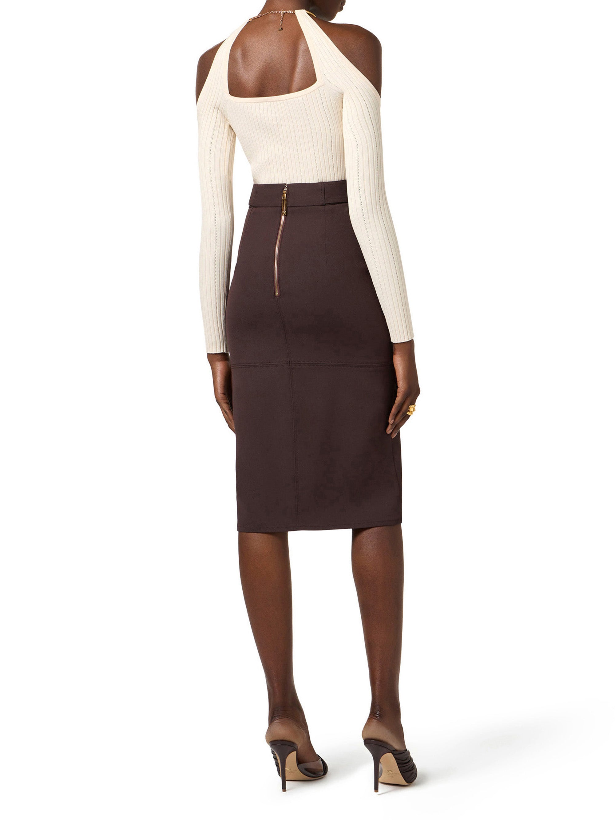 Knit top with jewel detail