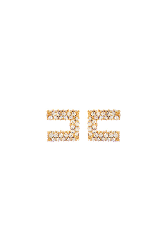 Earrings with rhinestones