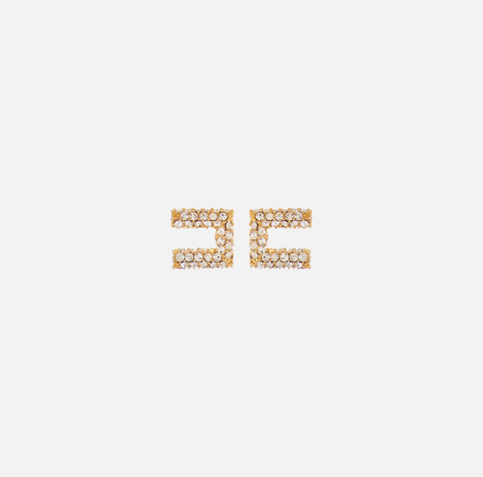 Earrings with rhinestones