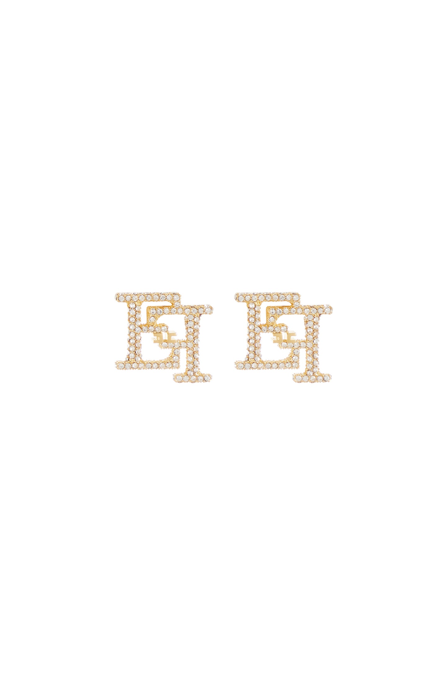 Earrings with double logo