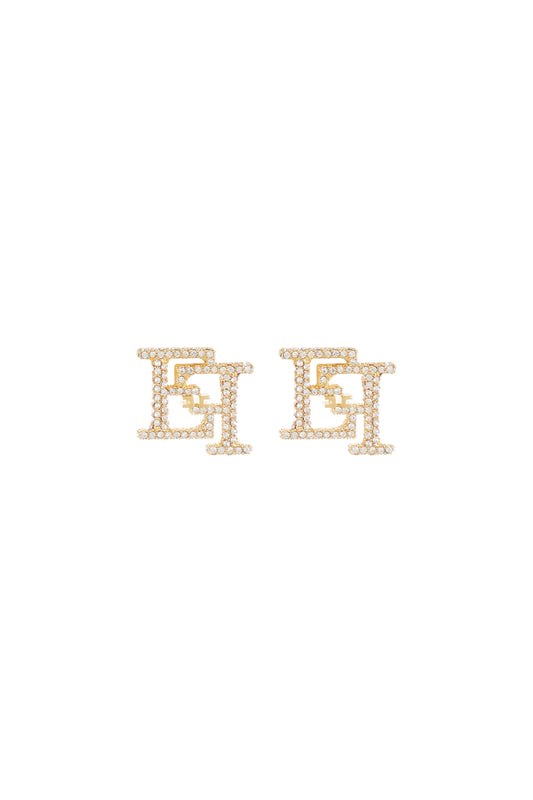 Earrings with double logo