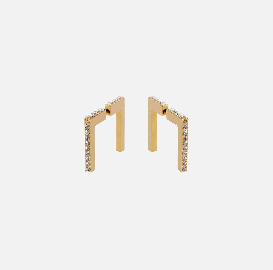 Earrings with rhinestones