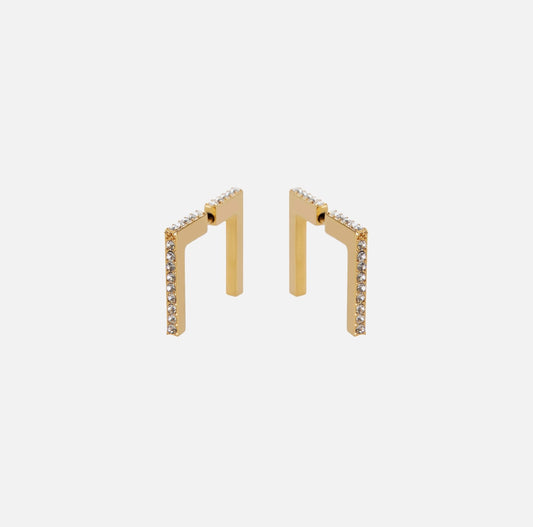 Earrings with rhinestones