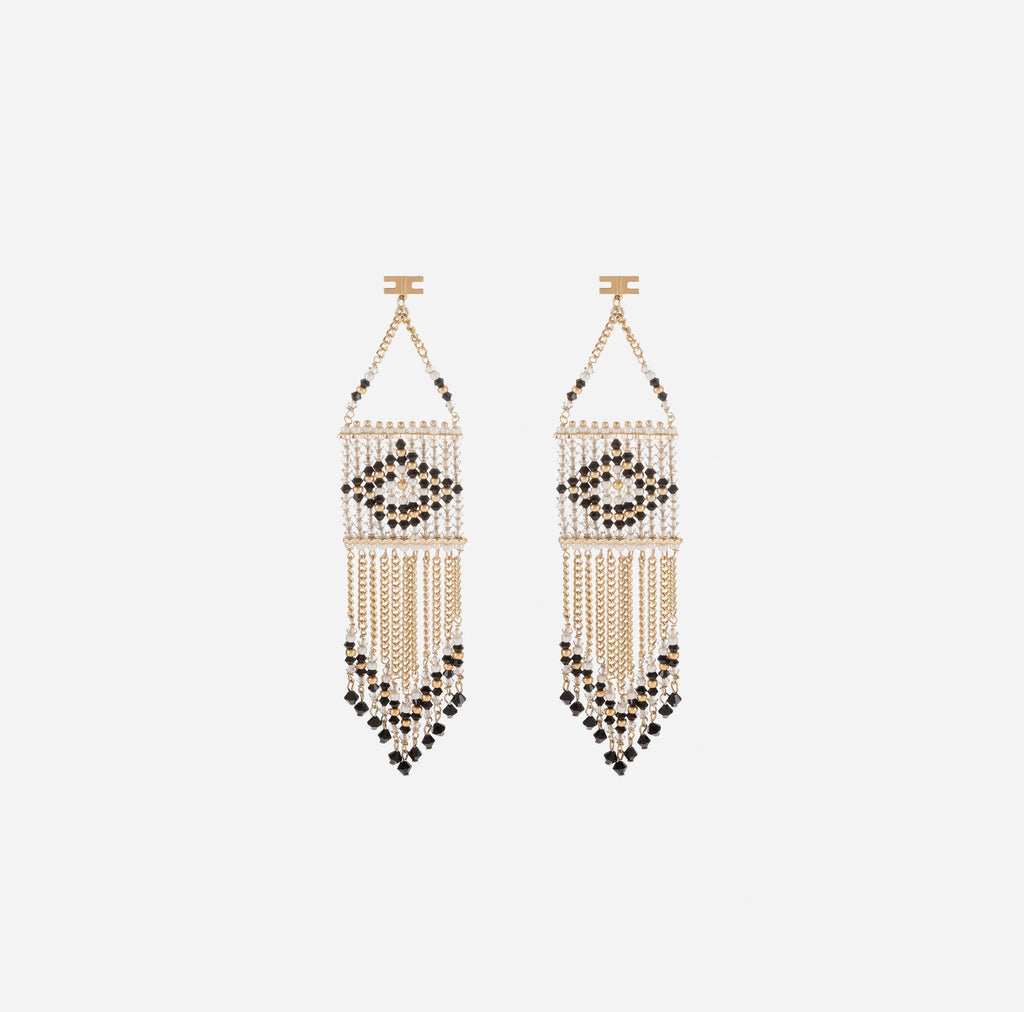 Beaded pendant earring