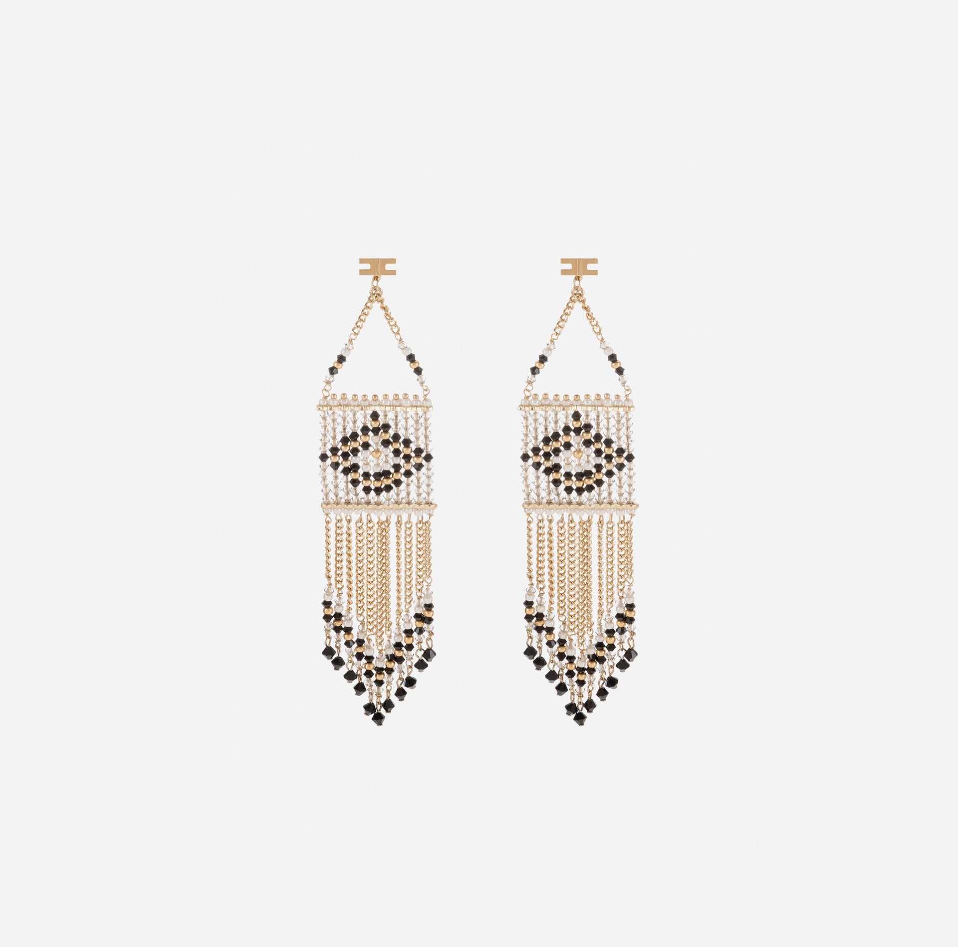 Beaded pendant earring