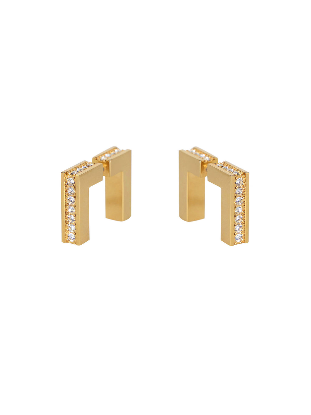 Earrings with rhinestones