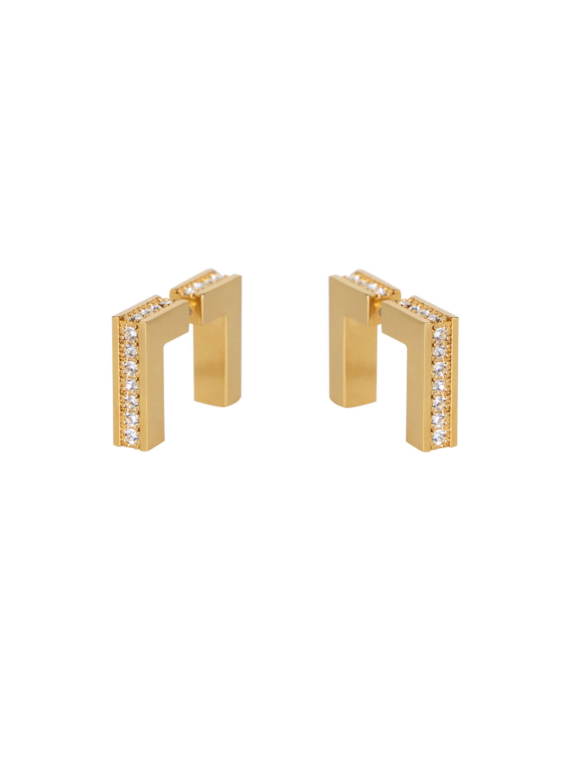 Earrings with rhinestones