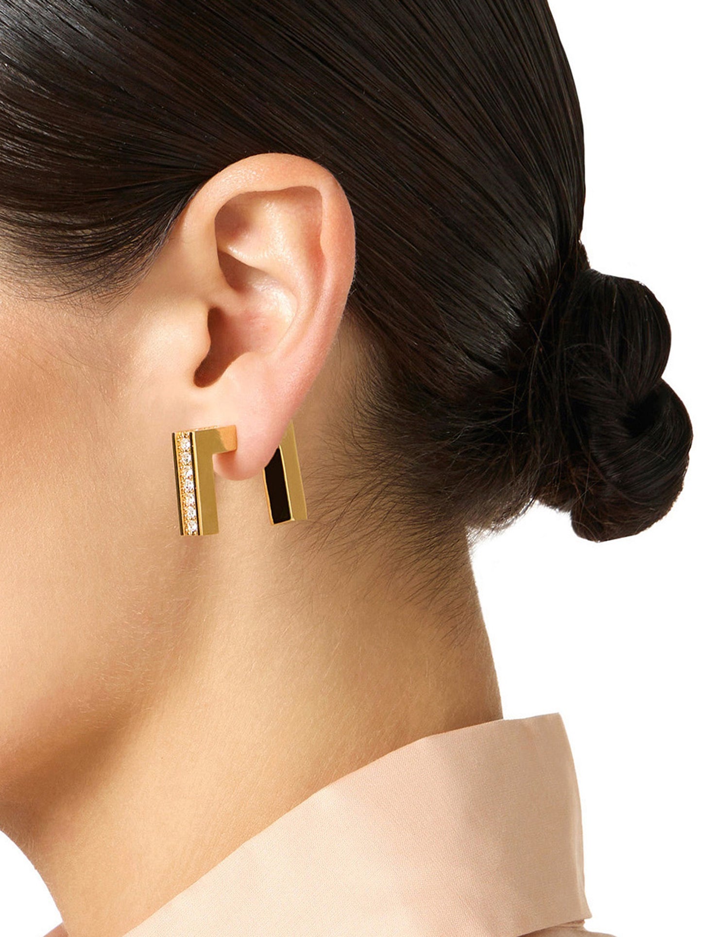 Earrings with rhinestones