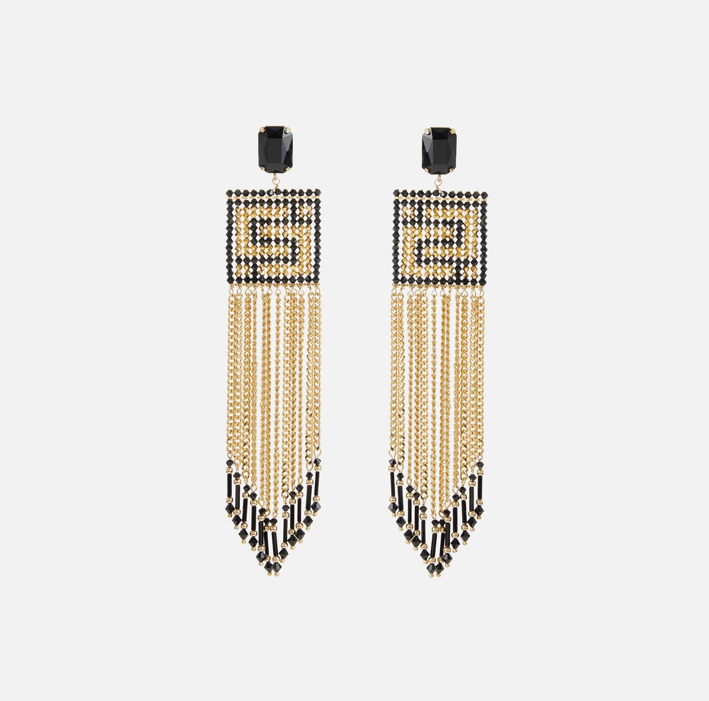 Earrings with beads