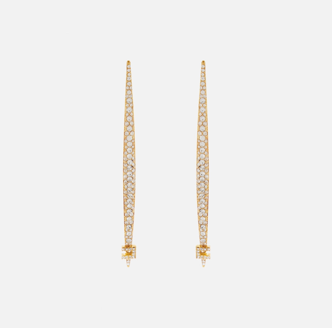 Earrings with rhinestones