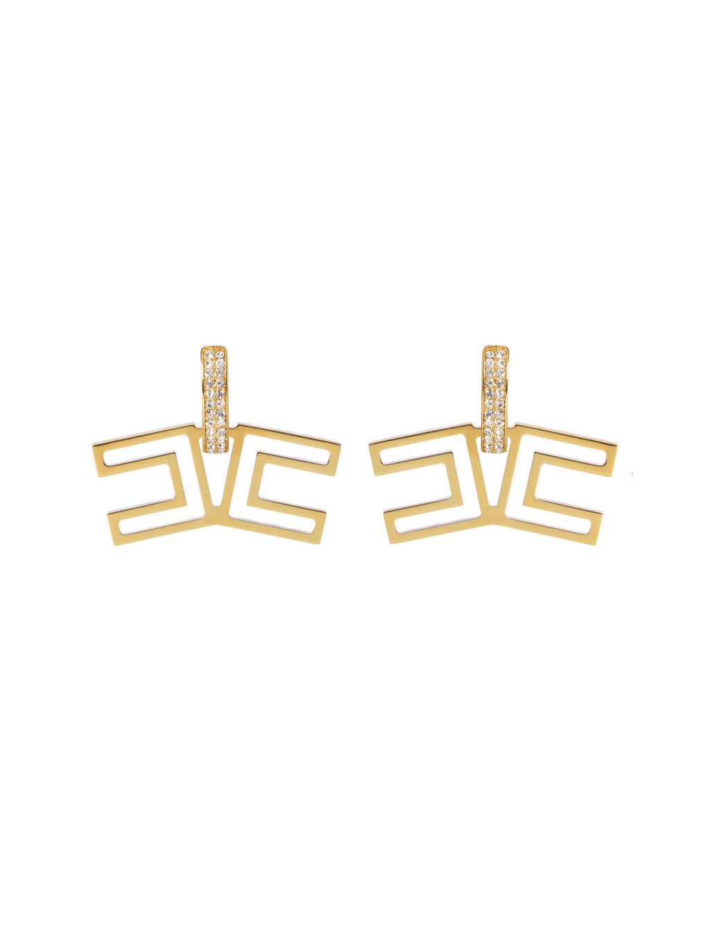 Earrings with rhinestones