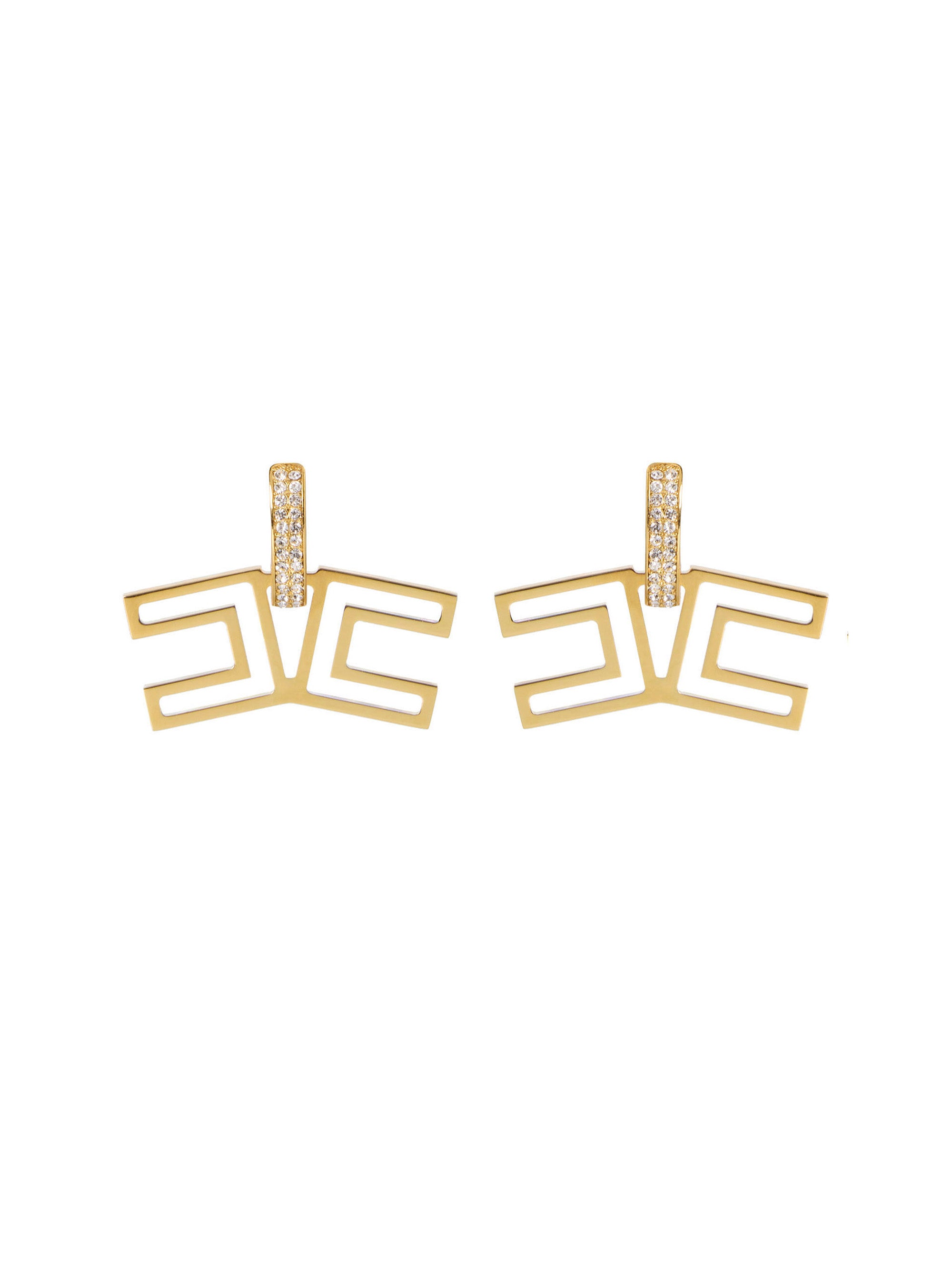 Earrings with rhinestones
