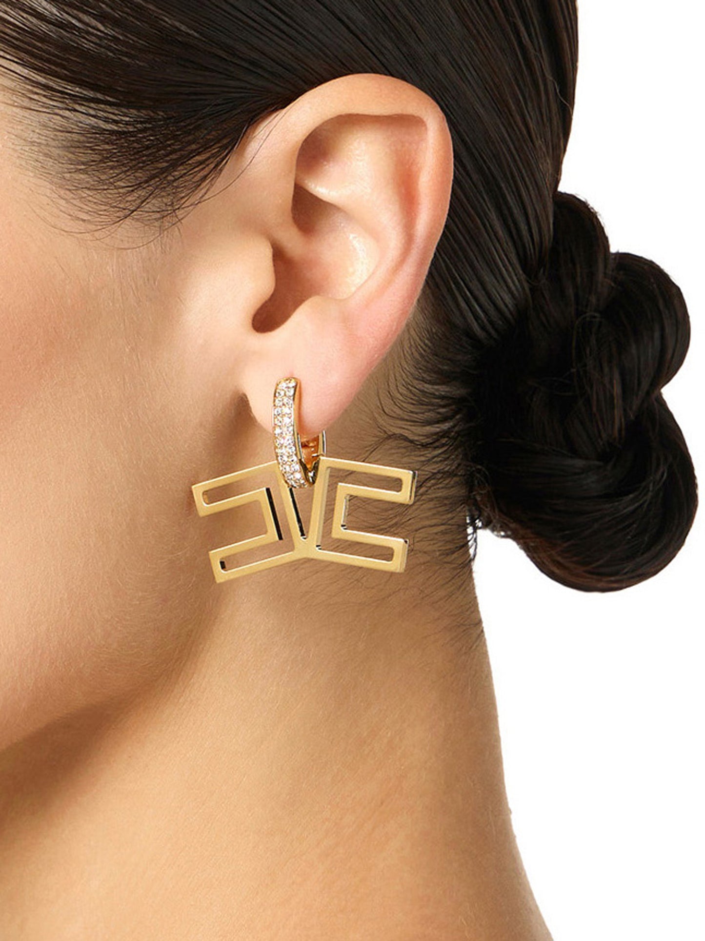 Earrings with rhinestones