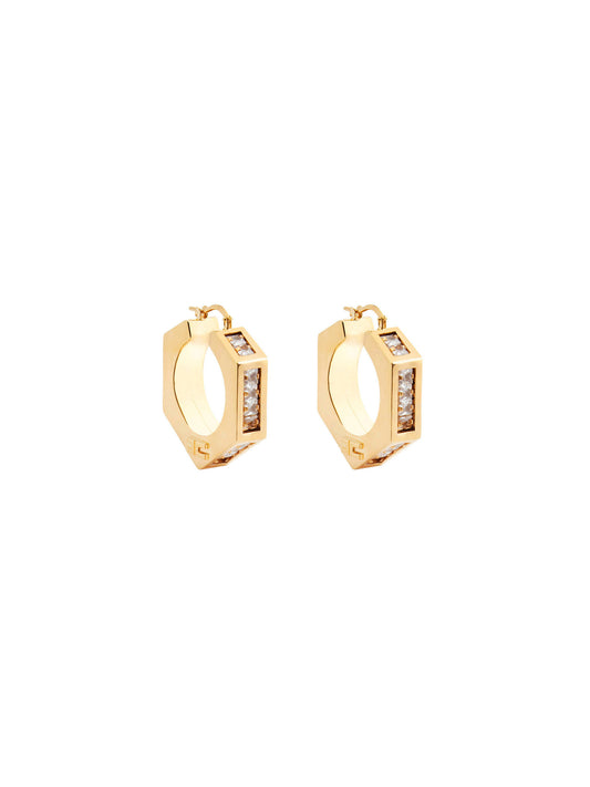 Earrings with rhinestones