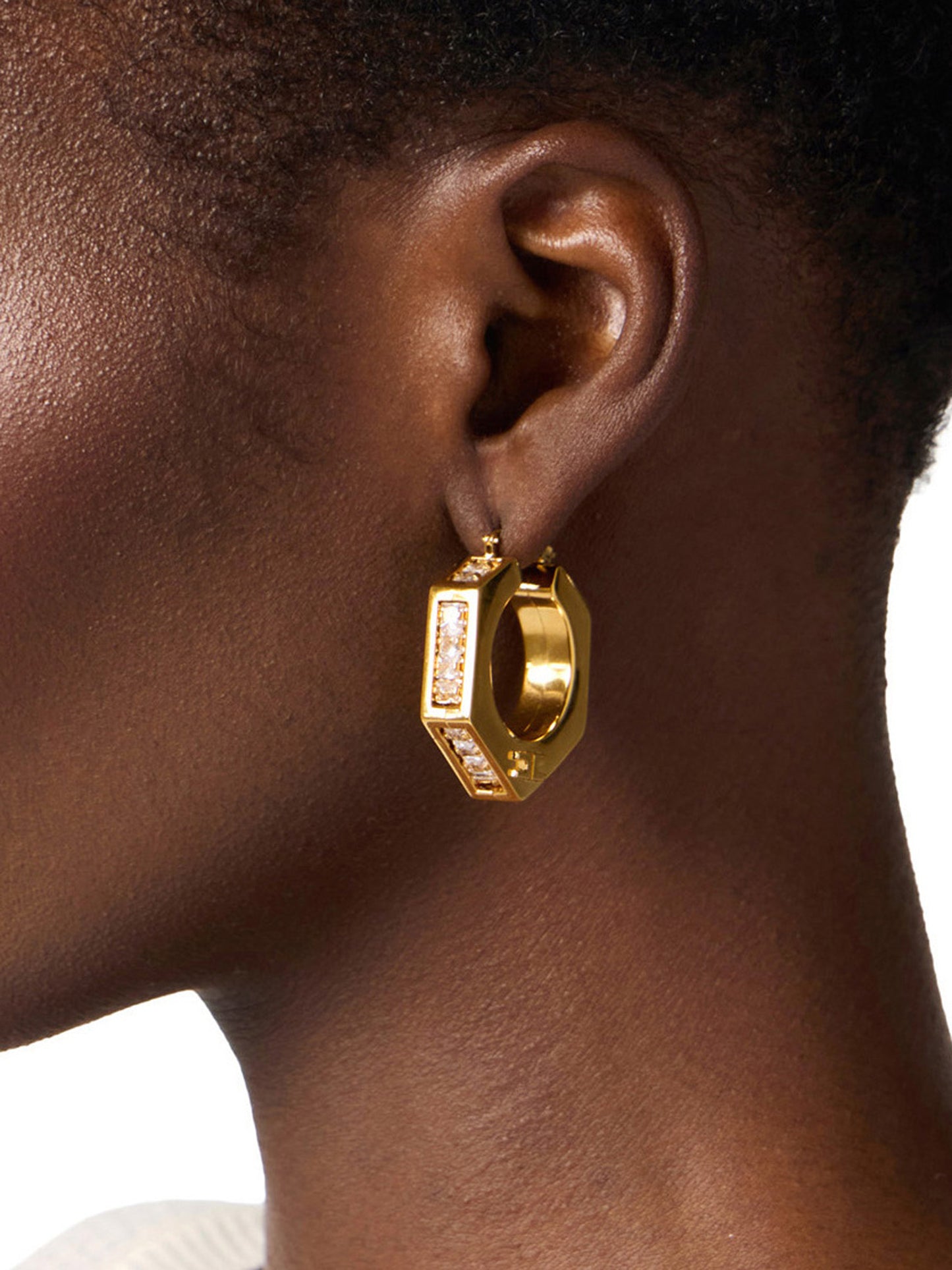Earrings with rhinestones
