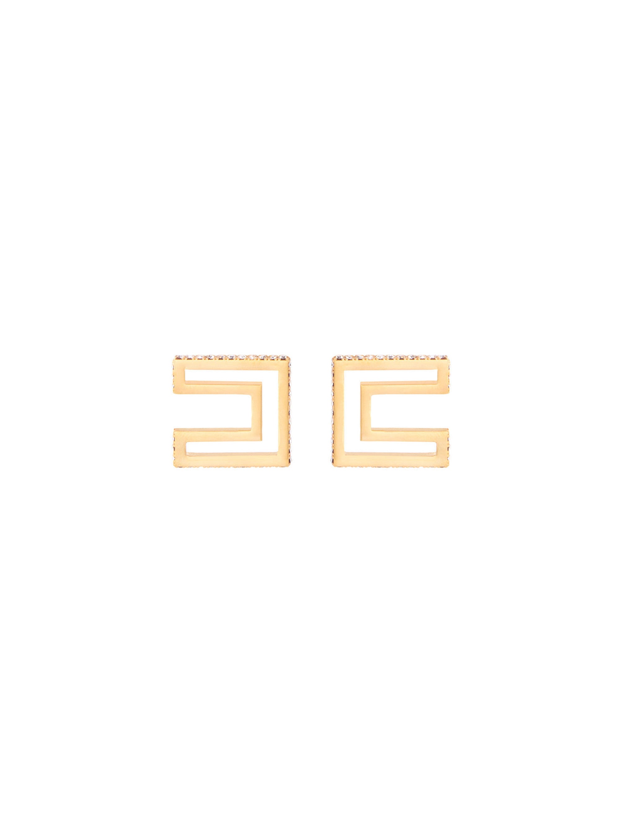 Earrings with rhinestones