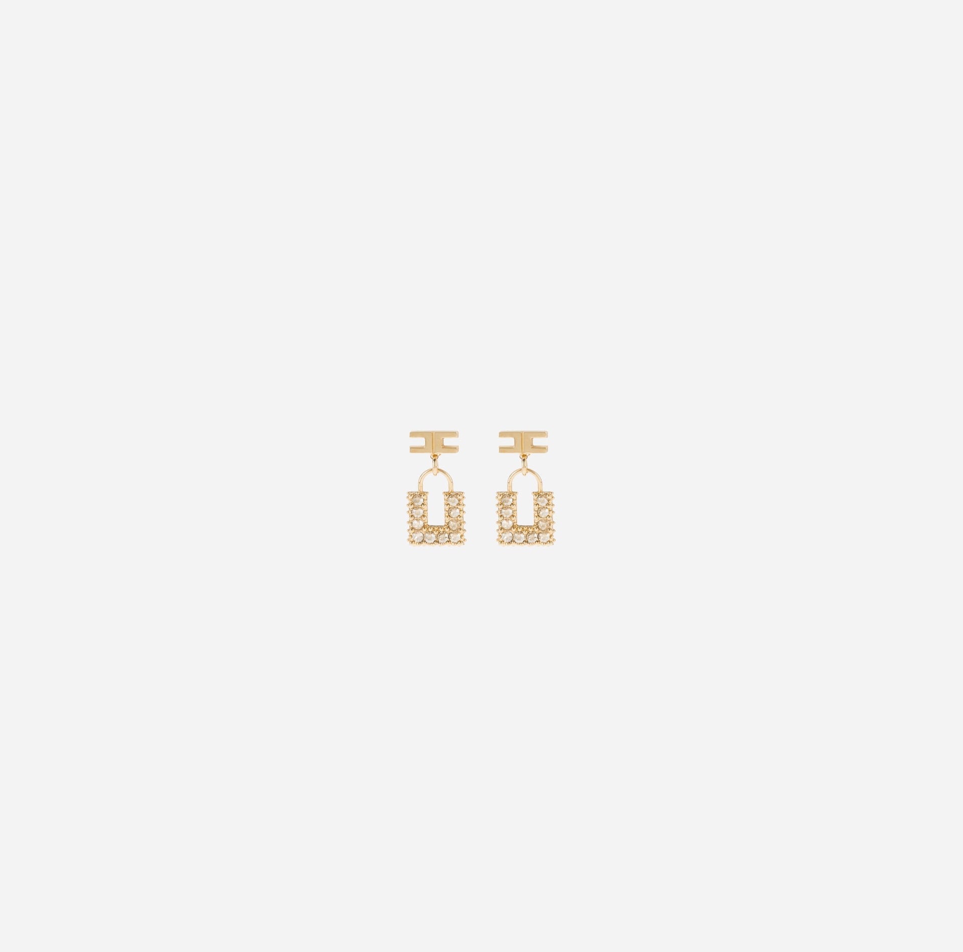 Lock Earring With Pearls