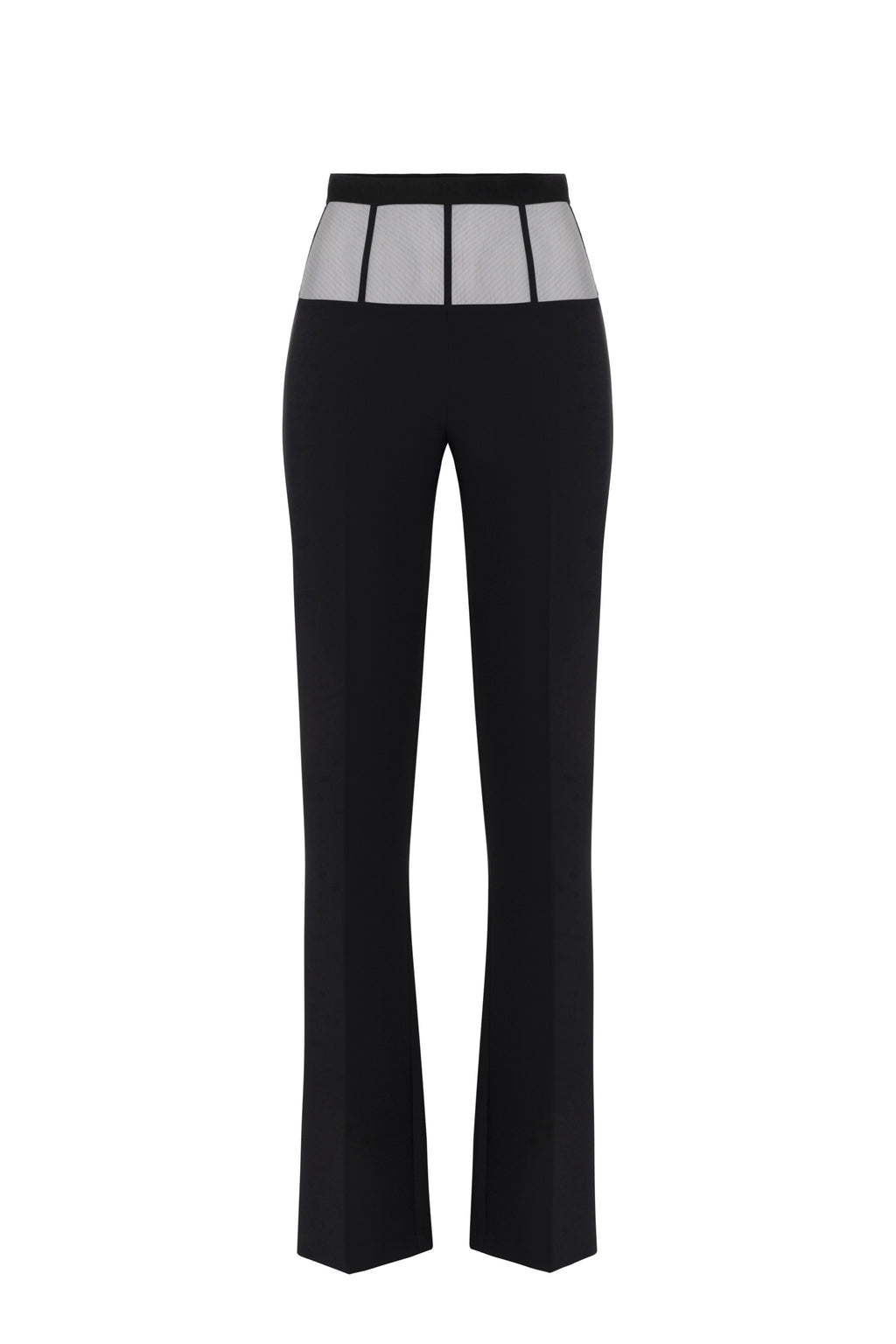 Crêpe trousers with tulle peplum | LAST PIECE: 42
