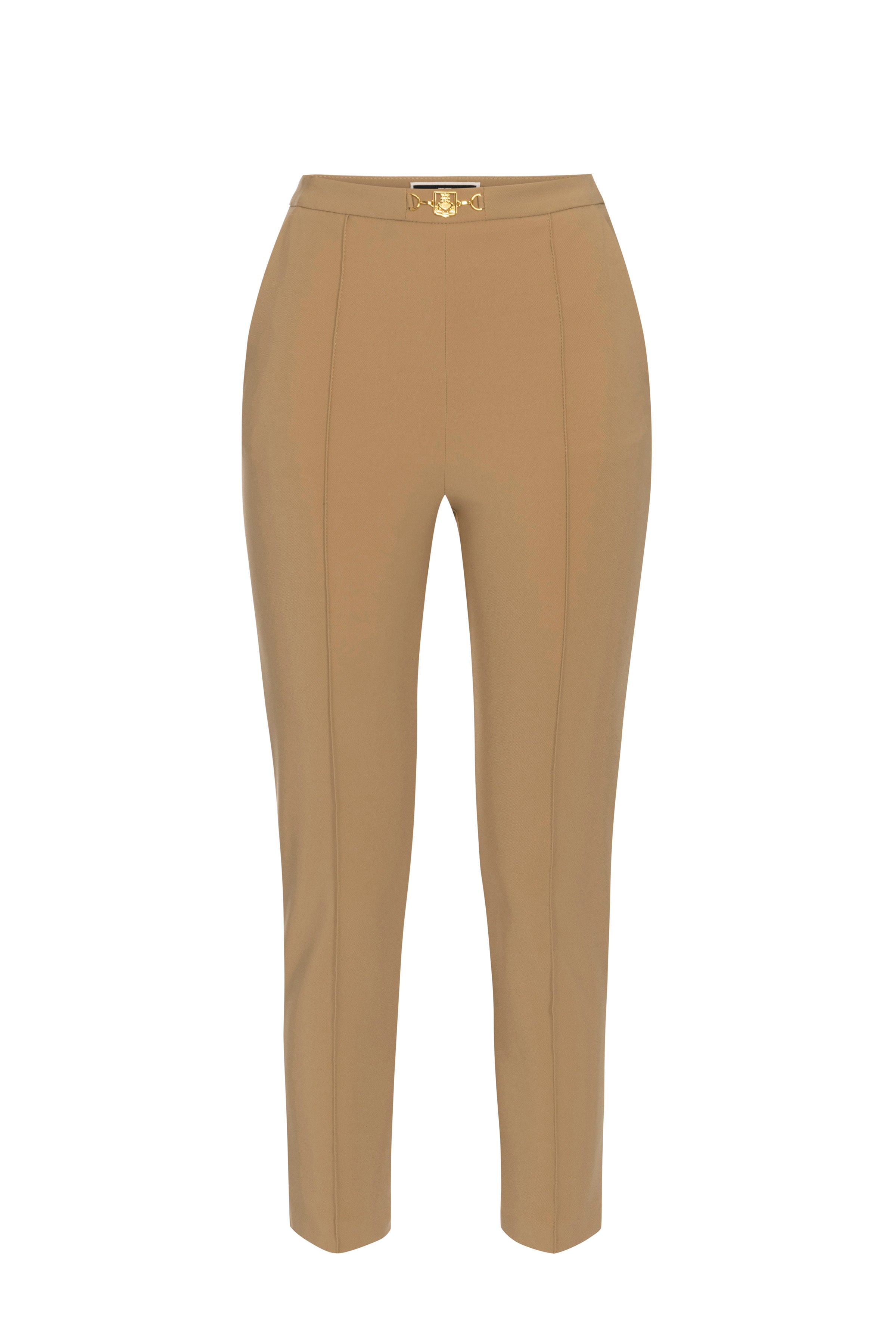 Straight trousers in technical fabric with horsebit | LAST PIECE: 42/44