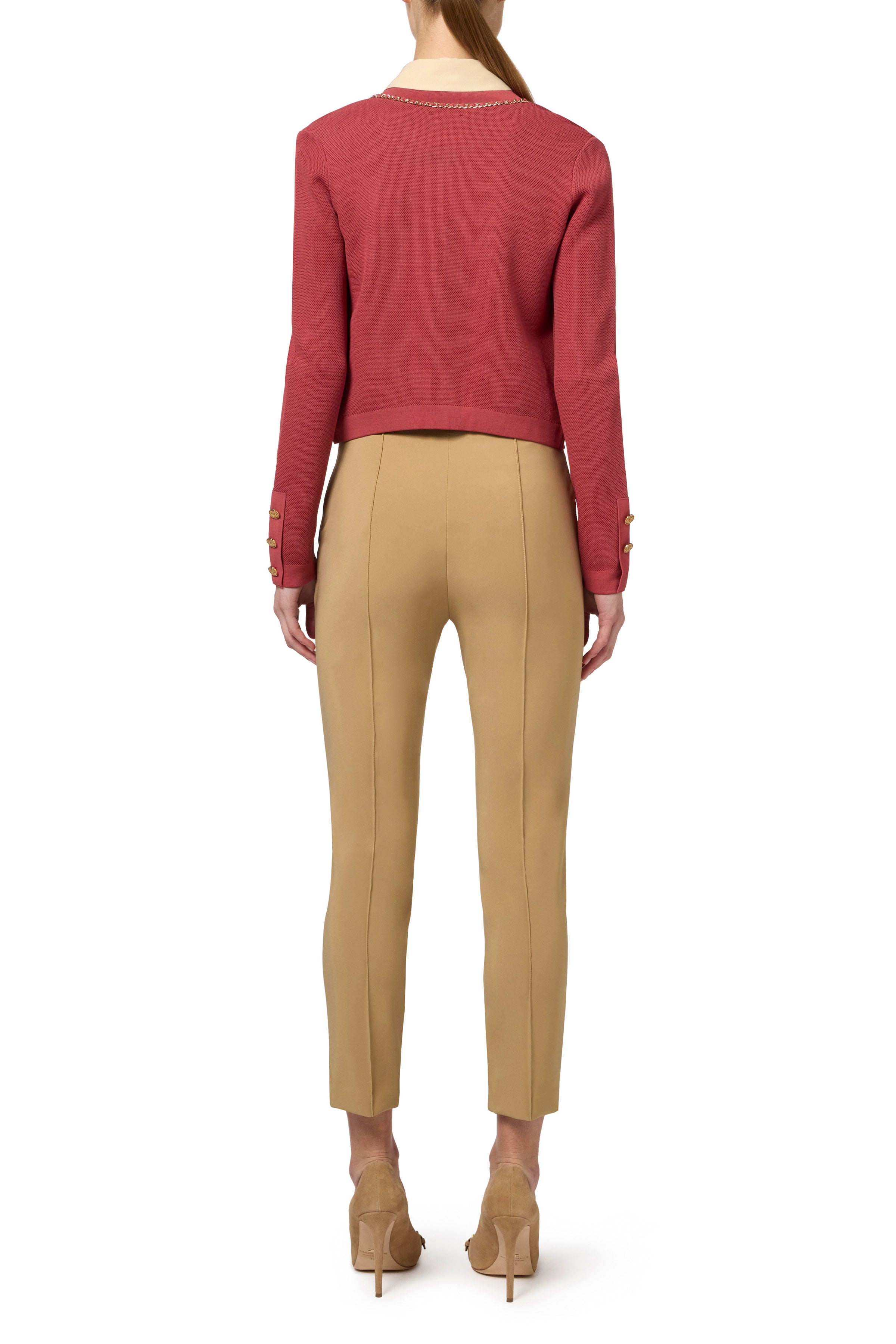 Straight trousers in technical fabric with horsebit | LAST PIECE: 42/44